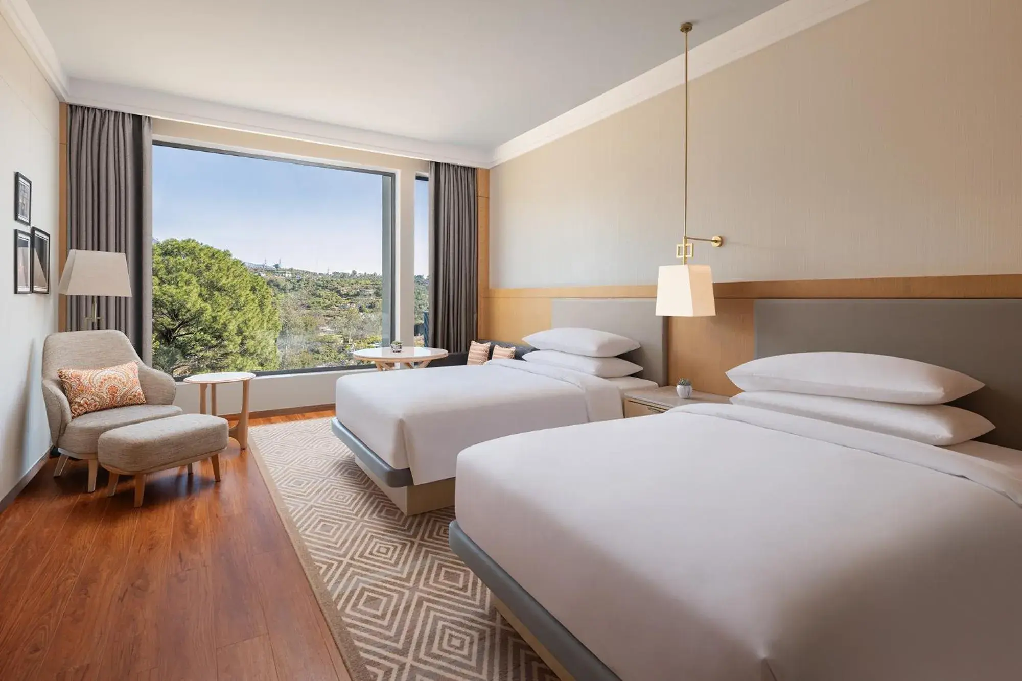 Deluxe, Deluxe Guest room, 2 Twins, Shrine view in Katra Marriott Resort & Spa Deluxe, Deluxe Guest room, 2 Twins, Shrine view in Katra Marriott Resort & Spa