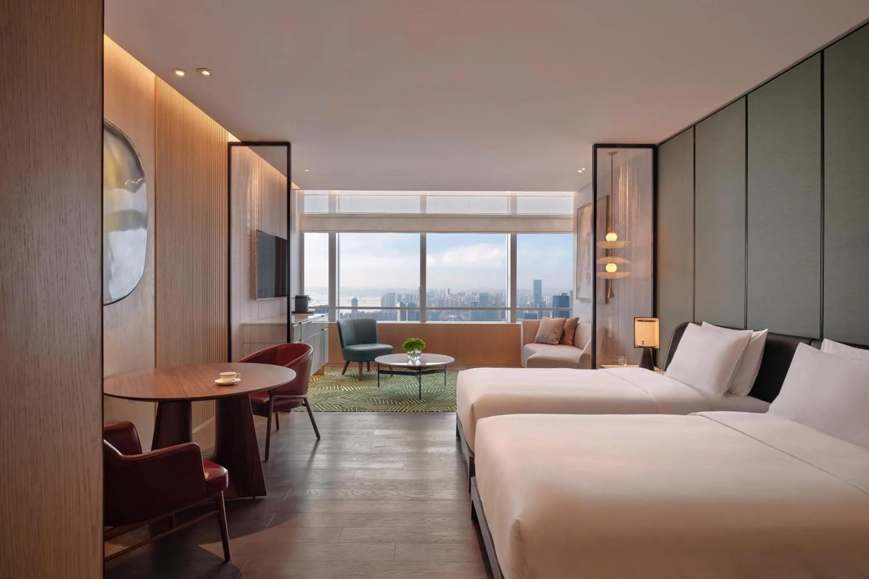 Deluxe Twin Room with River View in Park Hyatt Changsha Deluxe Twin Room with River View in Park Hyatt Changsha