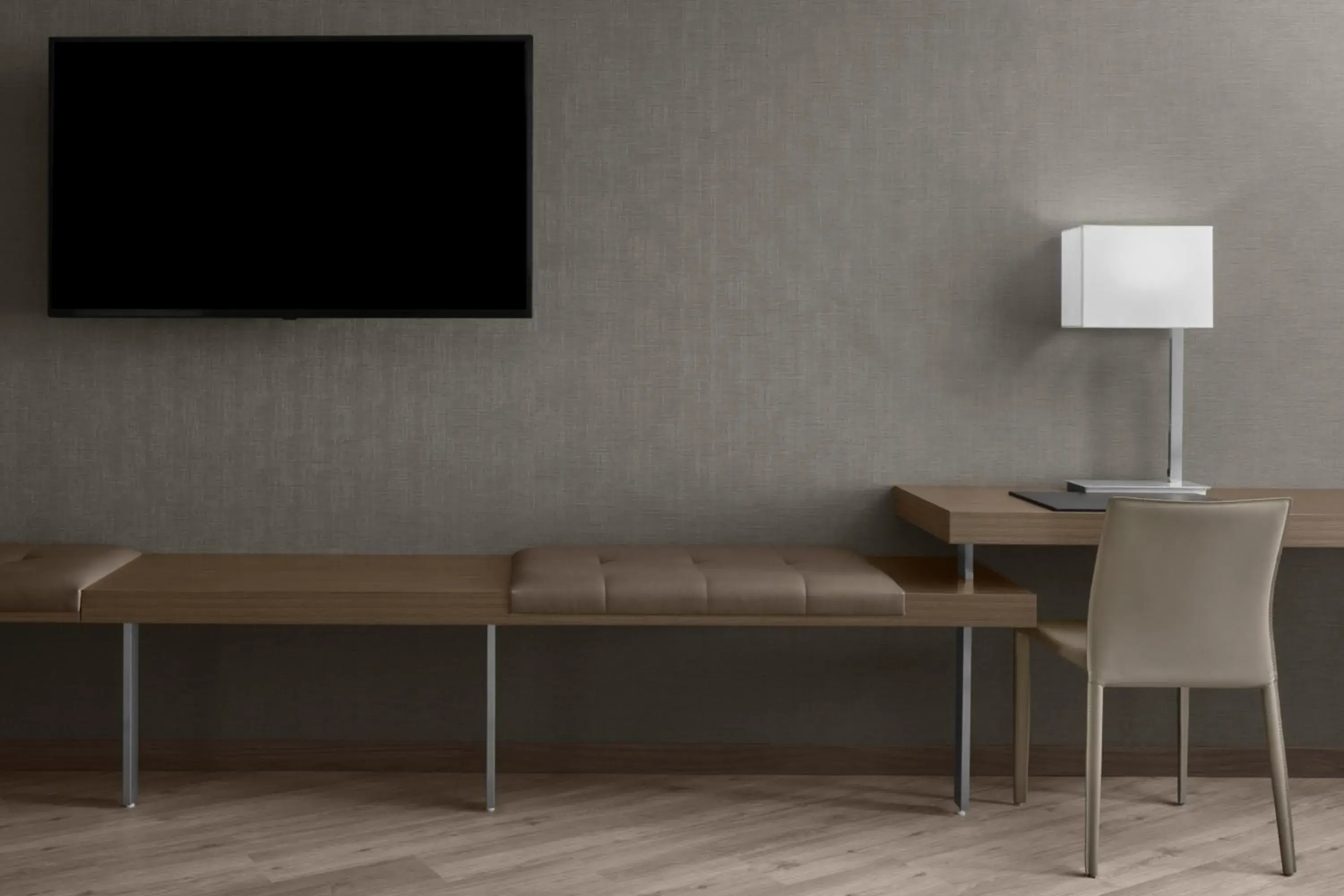 Corner Queen Room with Two Queen Beds - Mobility Accessible with Tub in AC Hotel by Marriott St. Louis Clayton Corner Queen Room with Two Queen Beds - Mobility Accessible with Tub in AC Hotel by Marriott St. Louis Clayton