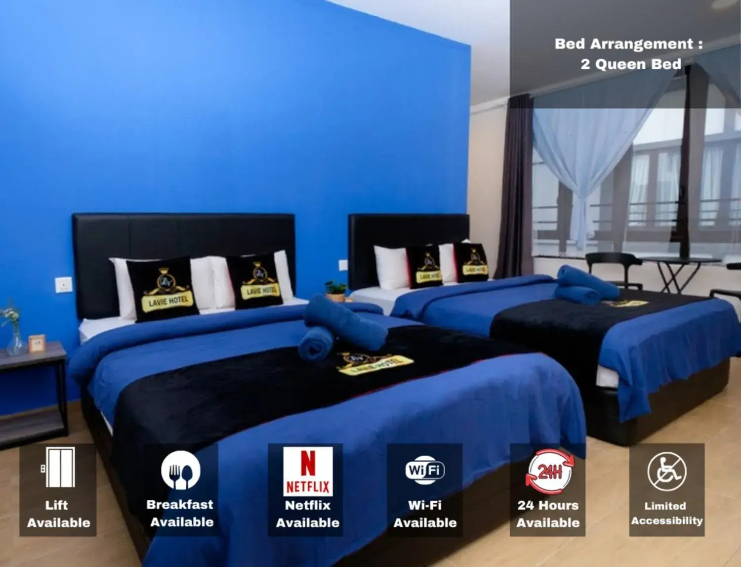 Deluxe Quadruple Room in Hotel Lavie at Centrum Deluxe Quadruple Room in Hotel Lavie at Centrum