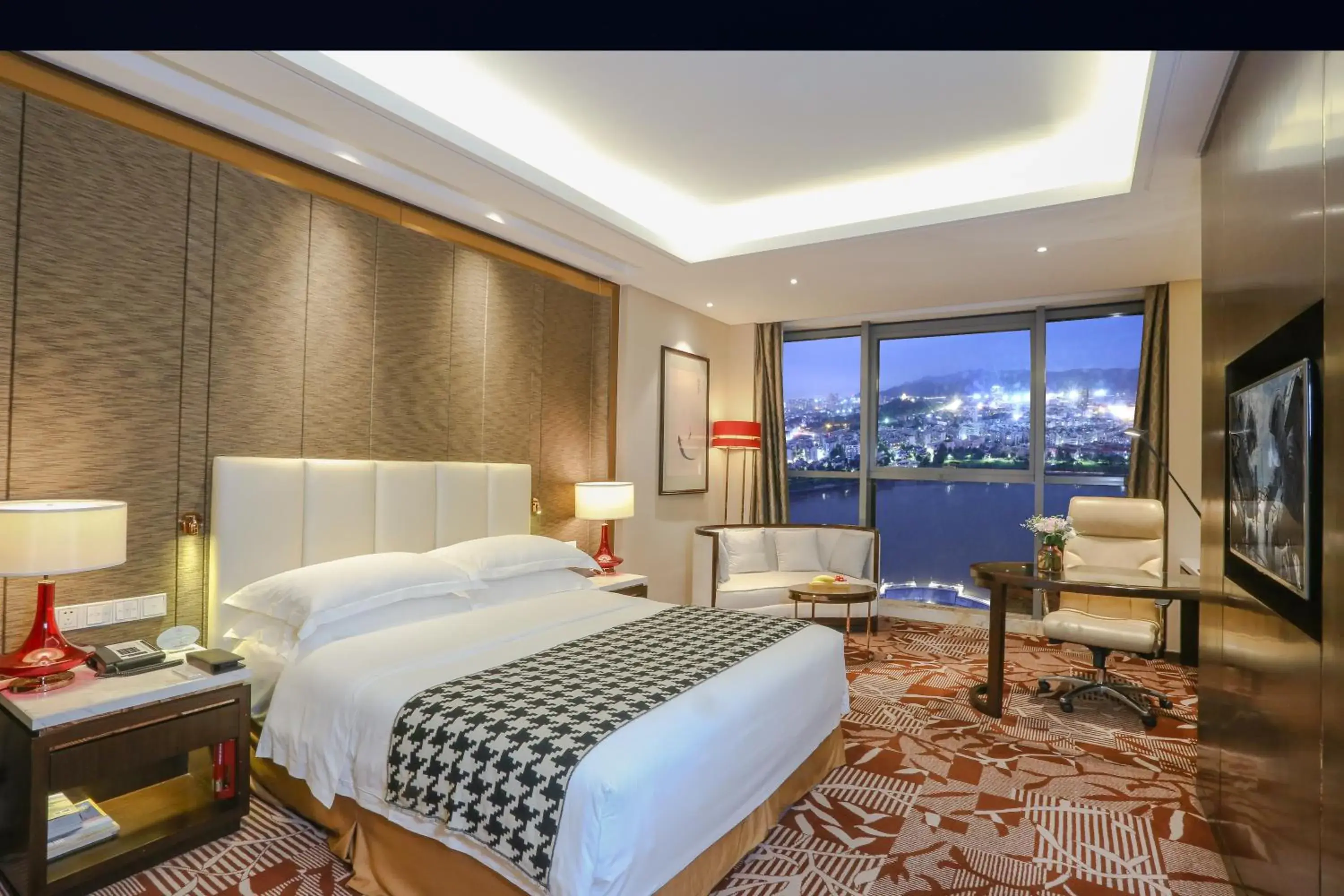 Executive Queen Room with River View in Yiwu Shangcheng Hotel Executive Queen Room with River View in Yiwu Shangcheng Hotel