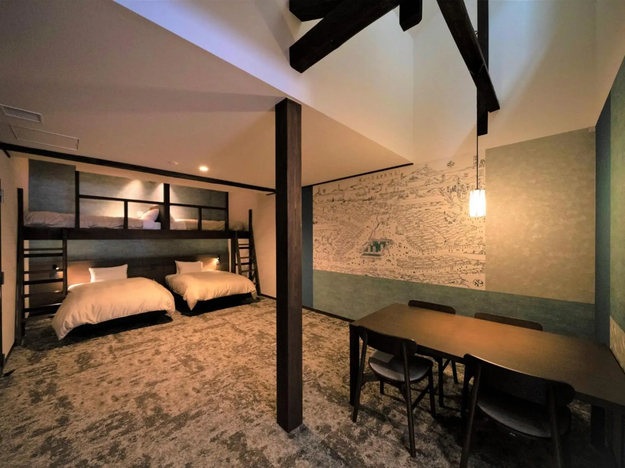 Twin Room with Loft Bed and Kitchenette - single occupancy in Gensen Ichinoyu Twin Room with Loft Bed and Kitchenette - single occupancy in Gensen Ichinoyu