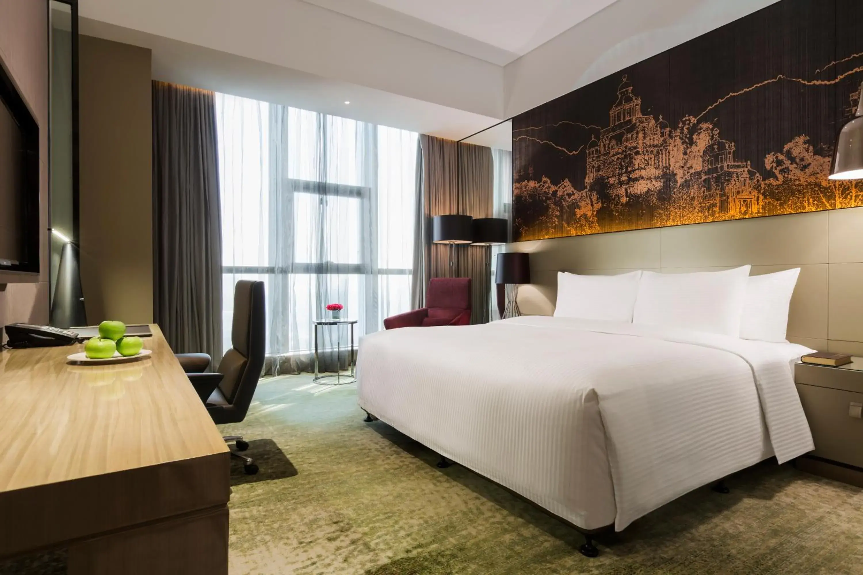 Deluxe King Room in Wanda Realm Jiangmen Deluxe King Room in Wanda Realm Jiangmen