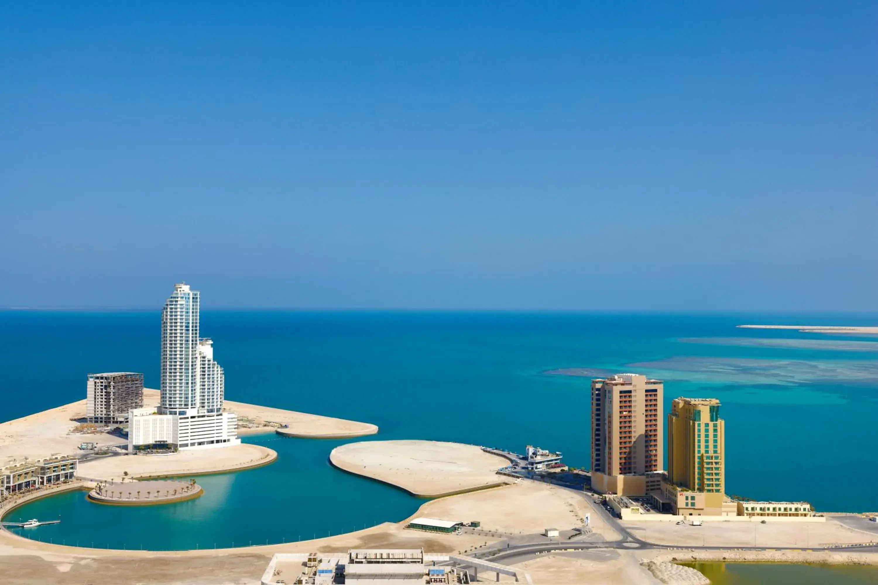 Corner One-Bedroom King Suite with Balcony - Sea View in Hilton Bahrain City Centre Hotel & Residences Corner One-Bedroom King Suite with Balcony - Sea View in Hilton Bahrain City Centre Hotel & Residences