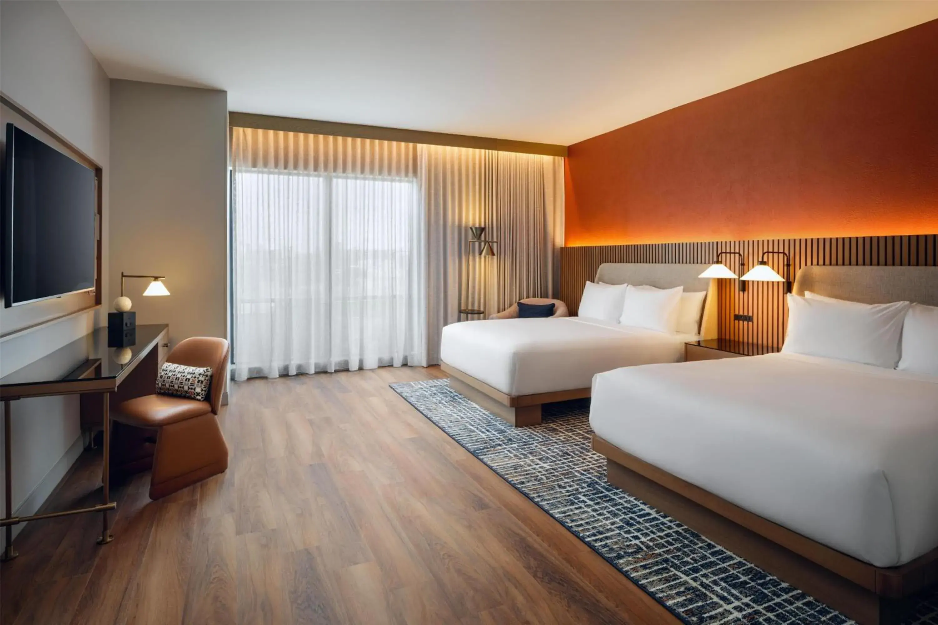 Queen Room with Two Queen Beds and Accessible Tub - Mobility Access in The Nobleman Fort Worth, Tapestry Collection By Hilton Queen Room with Two Queen Beds and Accessible Tub - Mobility Access in The Nobleman Fort Worth, Tapestry Collection By Hilton