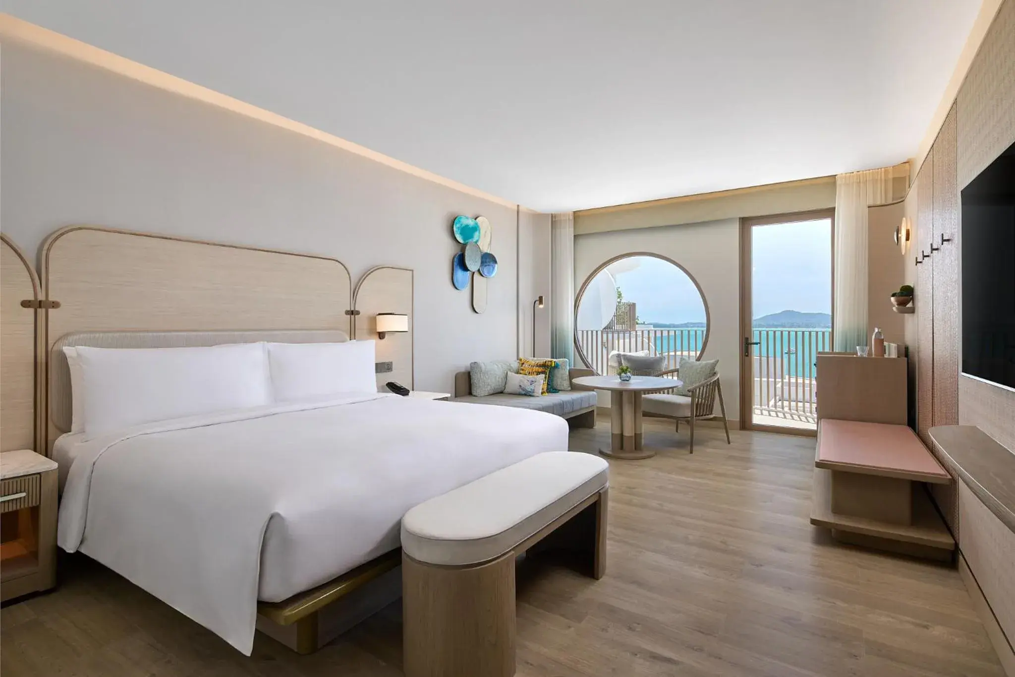 Deluxe Guest Room with One King Bed and Sea View in Veranda Resort Phuket, Autograph Collection Deluxe Guest Room with One King Bed and Sea View in Veranda Resort Phuket, Autograph Collection