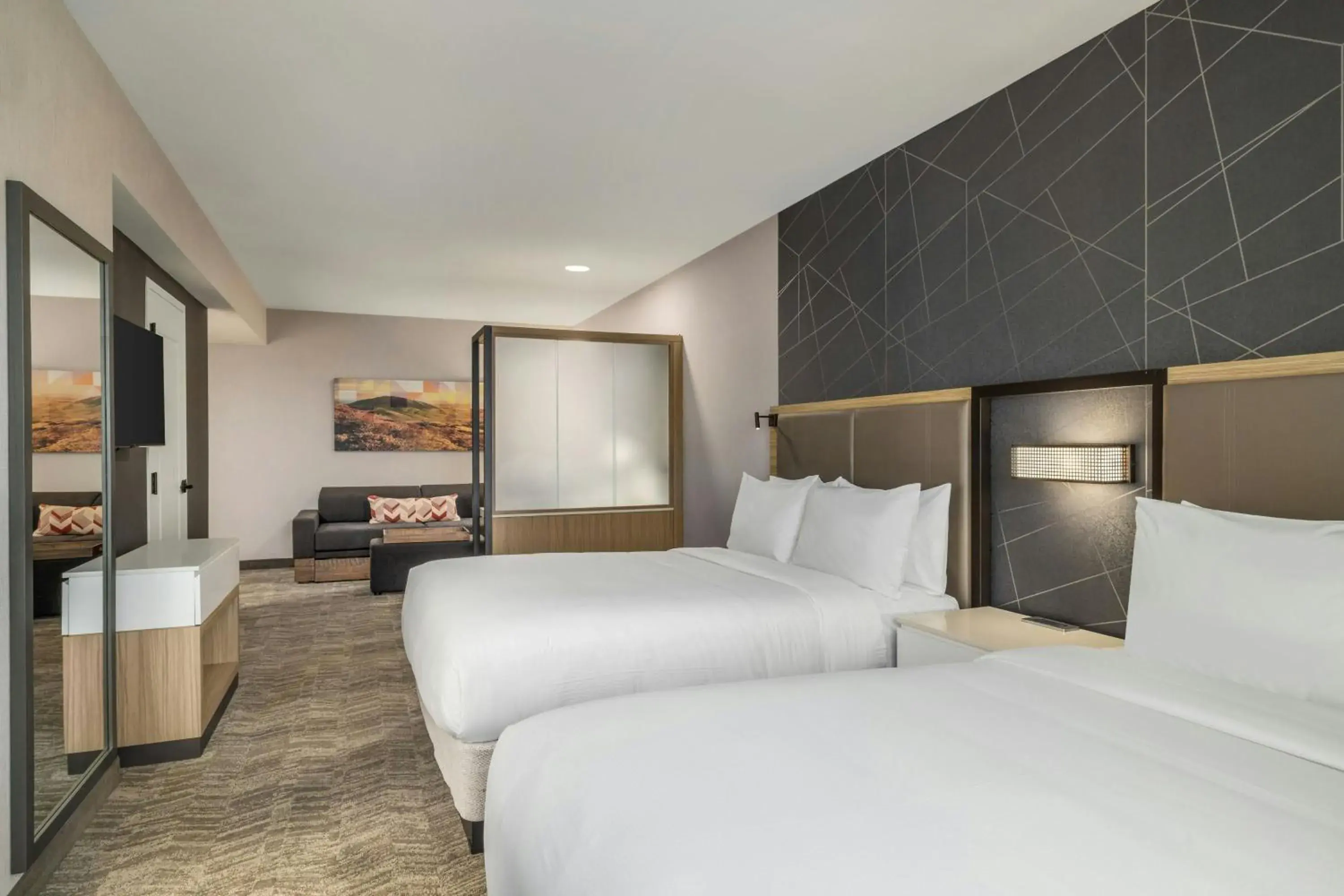 Studio Suite with Two Queen Beds and Sofa Bed - Hearing Accessible in SpringHill Suites by Marriott San Luis Obispo Studio Suite with Two Queen Beds and Sofa Bed - Hearing Accessible in SpringHill Suites by Marriott San Luis Obispo