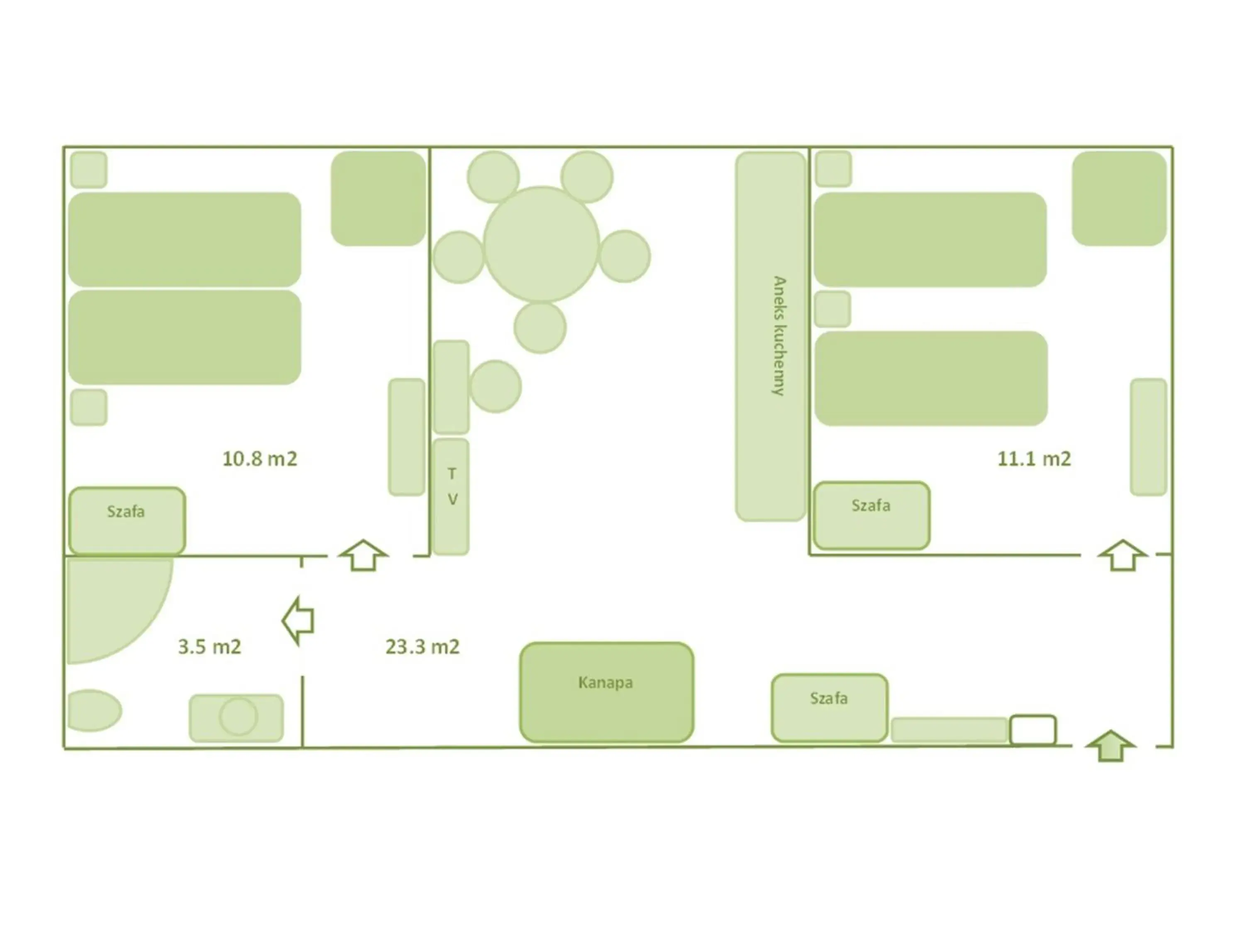 Two-Bedroom Apartment in Apartamenty Zielony Dom Two-Bedroom Apartment in Apartamenty Zielony Dom