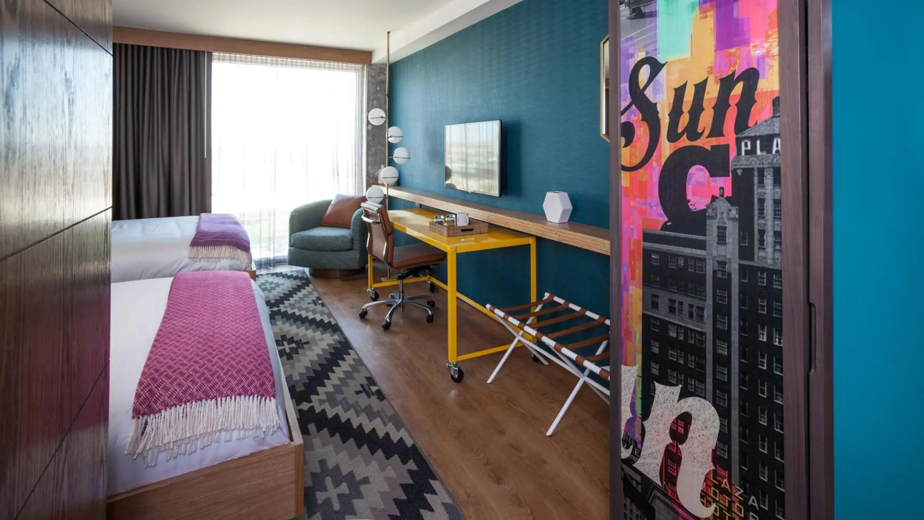 Queen Suite with Two Queen Beds and Mobility Accessible Roll-In Shower in Hotel Indigo El Paso Downtown by IHG Queen Suite with Two Queen Beds and Mobility Accessible Roll-In Shower in Hotel Indigo El Paso Downtown by IHG