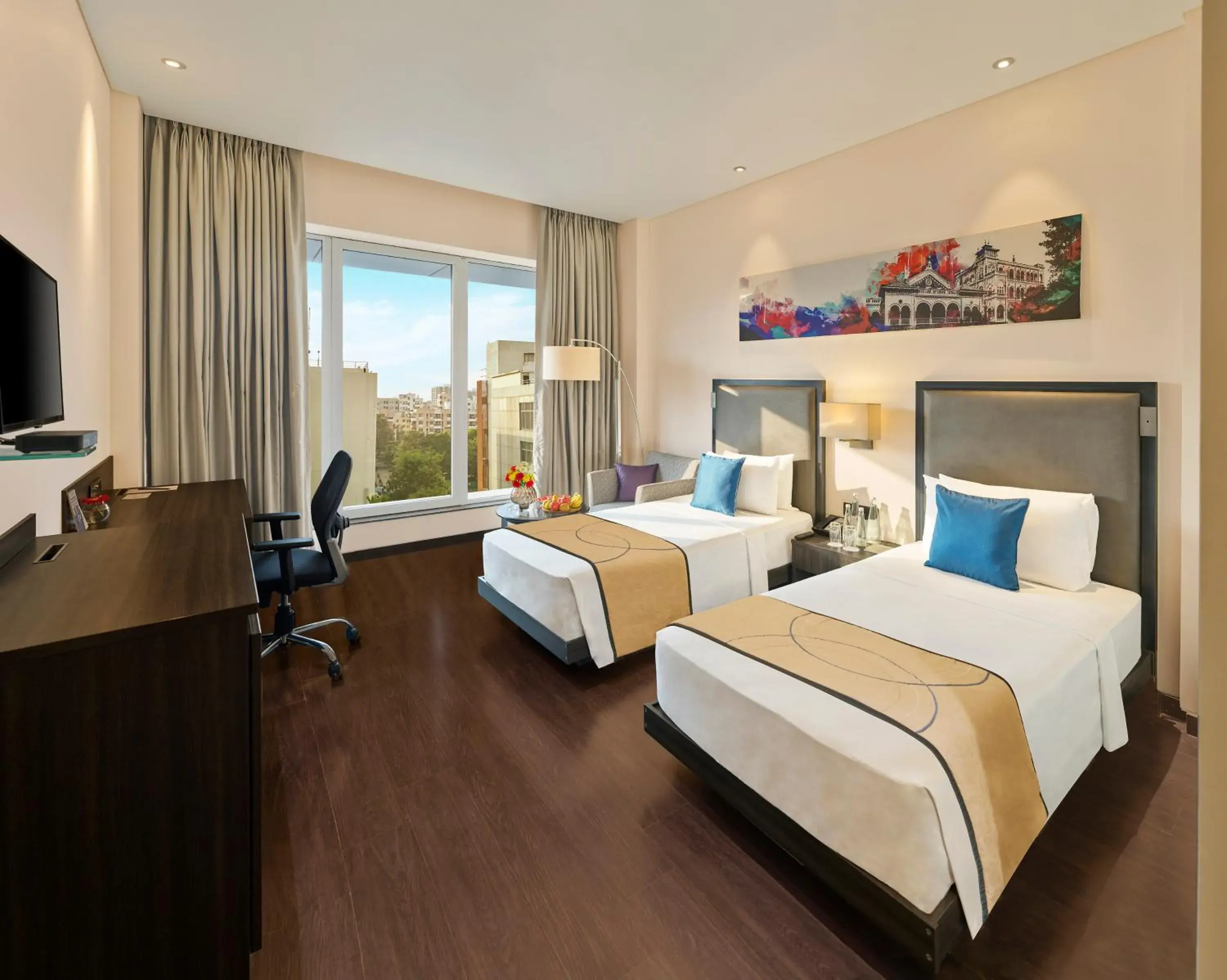 Deluxe Twin Room with City View in Vivanta Pune, Hinjawadi Deluxe Twin Room with City View in Vivanta Pune, Hinjawadi