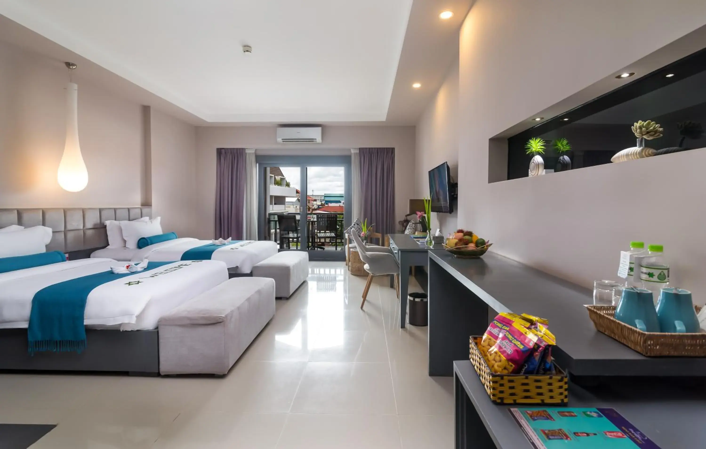 Deluxe Twin Room with Garden View in Damrei Angkor Hotel Deluxe Twin Room with Garden View in Damrei Angkor Hotel