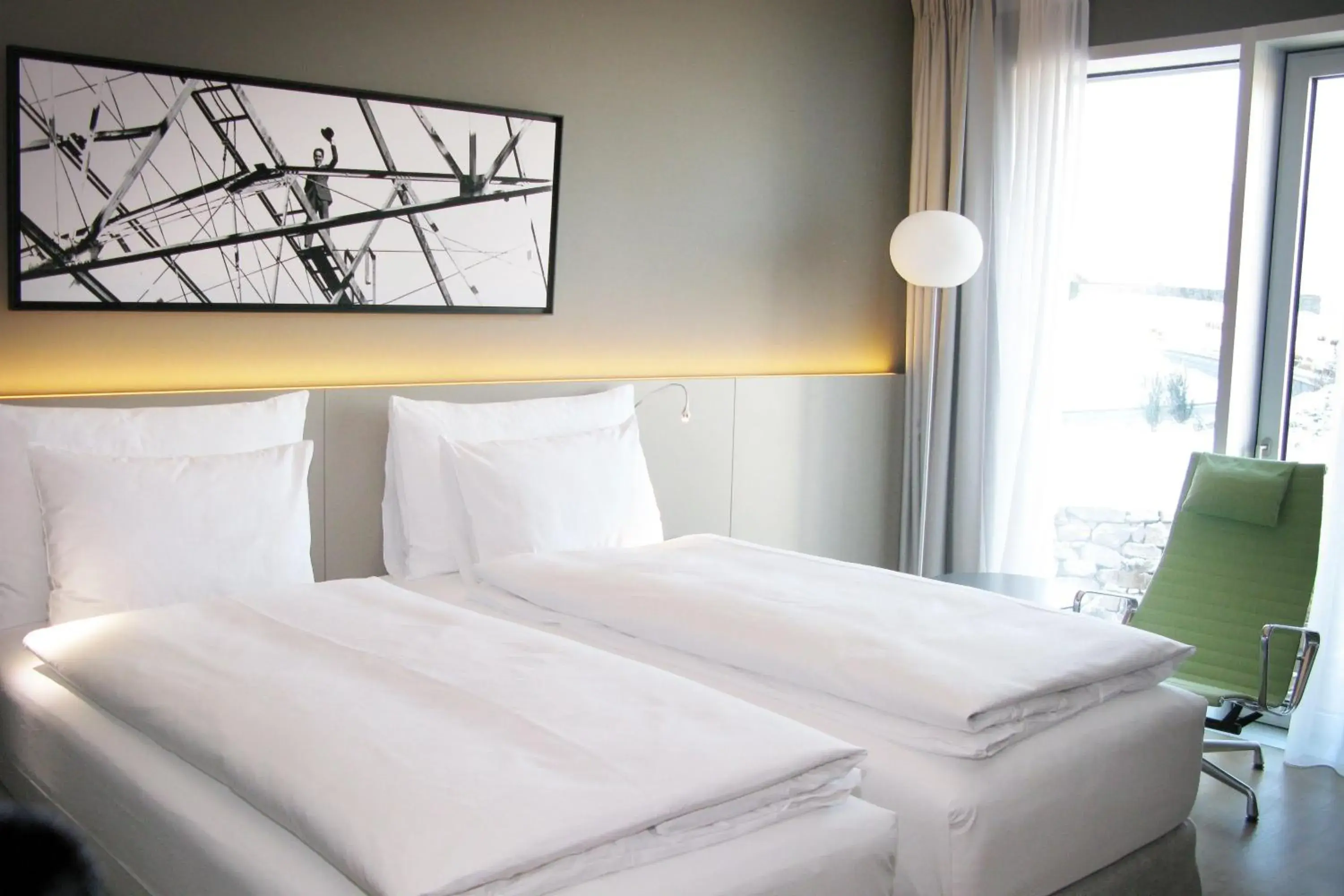 Standard Twin Room with City View in Modern Times Hotel, Vevey, A Tribute Portfolio Hotel Standard Twin Room with City View in Modern Times Hotel, Vevey, A Tribute Portfolio Hotel