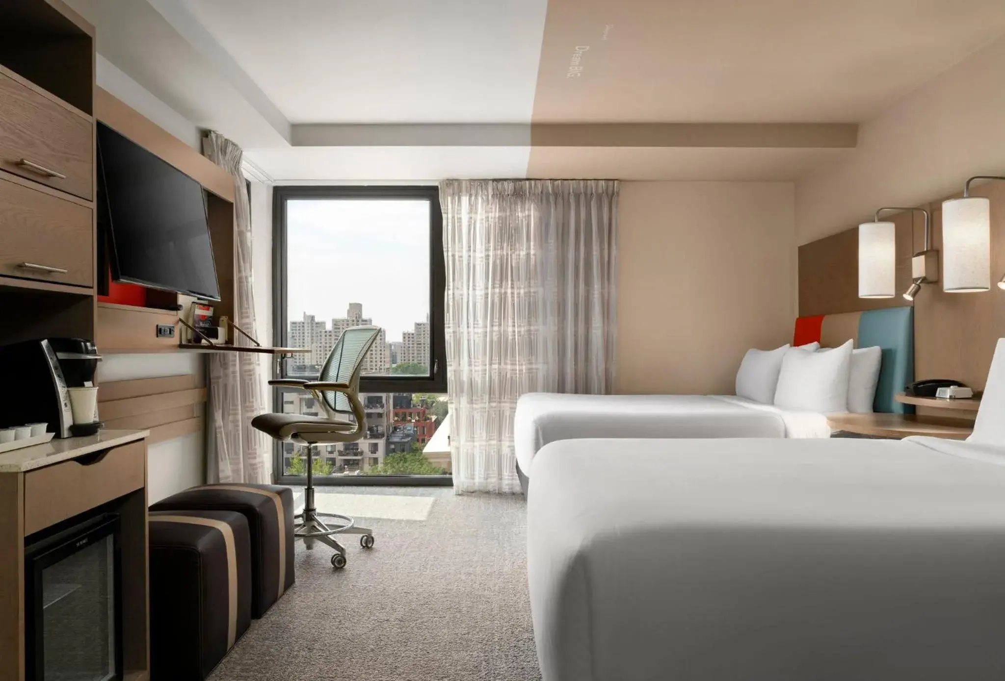 Standard Double Room with Two Double Beds and Accessible Tub - Mobility Access in EVEN Hotel Brooklyn by IHG Standard Double Room with Two Double Beds and Accessible Tub - Mobility Access in EVEN Hotel Brooklyn by IHG