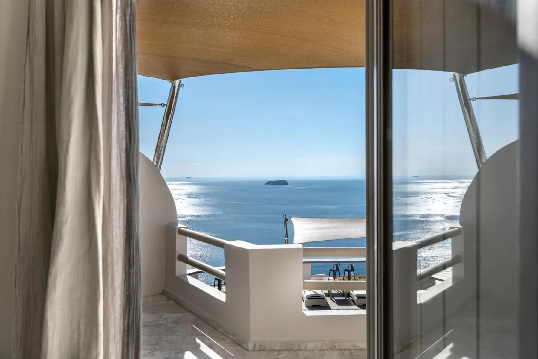 Superior Double Room With Volcano View Balcony in Grand View - Megalochori Santorini Superior Double Room With Volcano View Balcony in Grand View - Megalochori Santorini