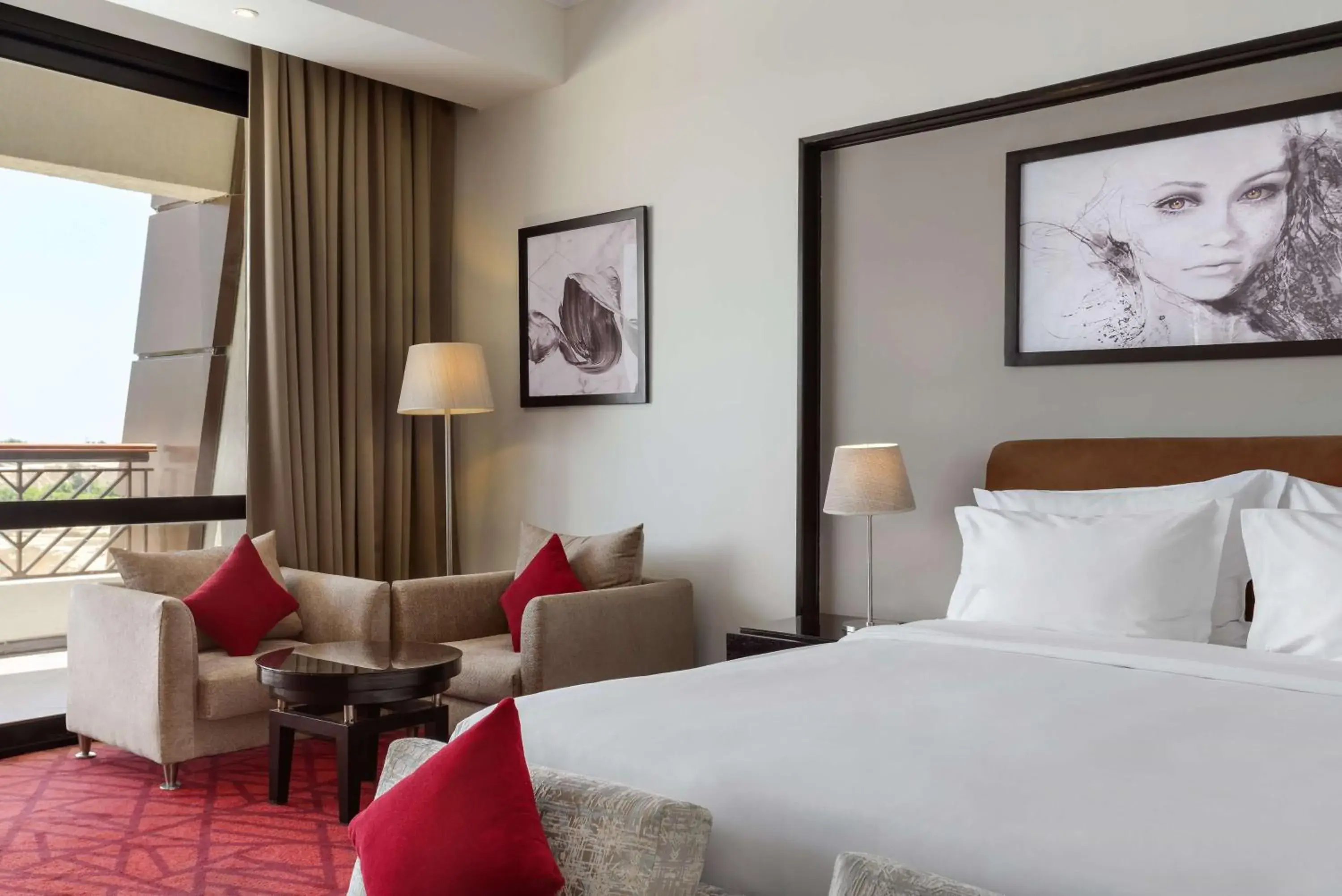 Superior Room with Terrace and Pool View in Radisson Blu Hotel & Convention Center, Alexandria Superior Room with Terrace and Pool View in Radisson Blu Hotel & Convention Center, Alexandria