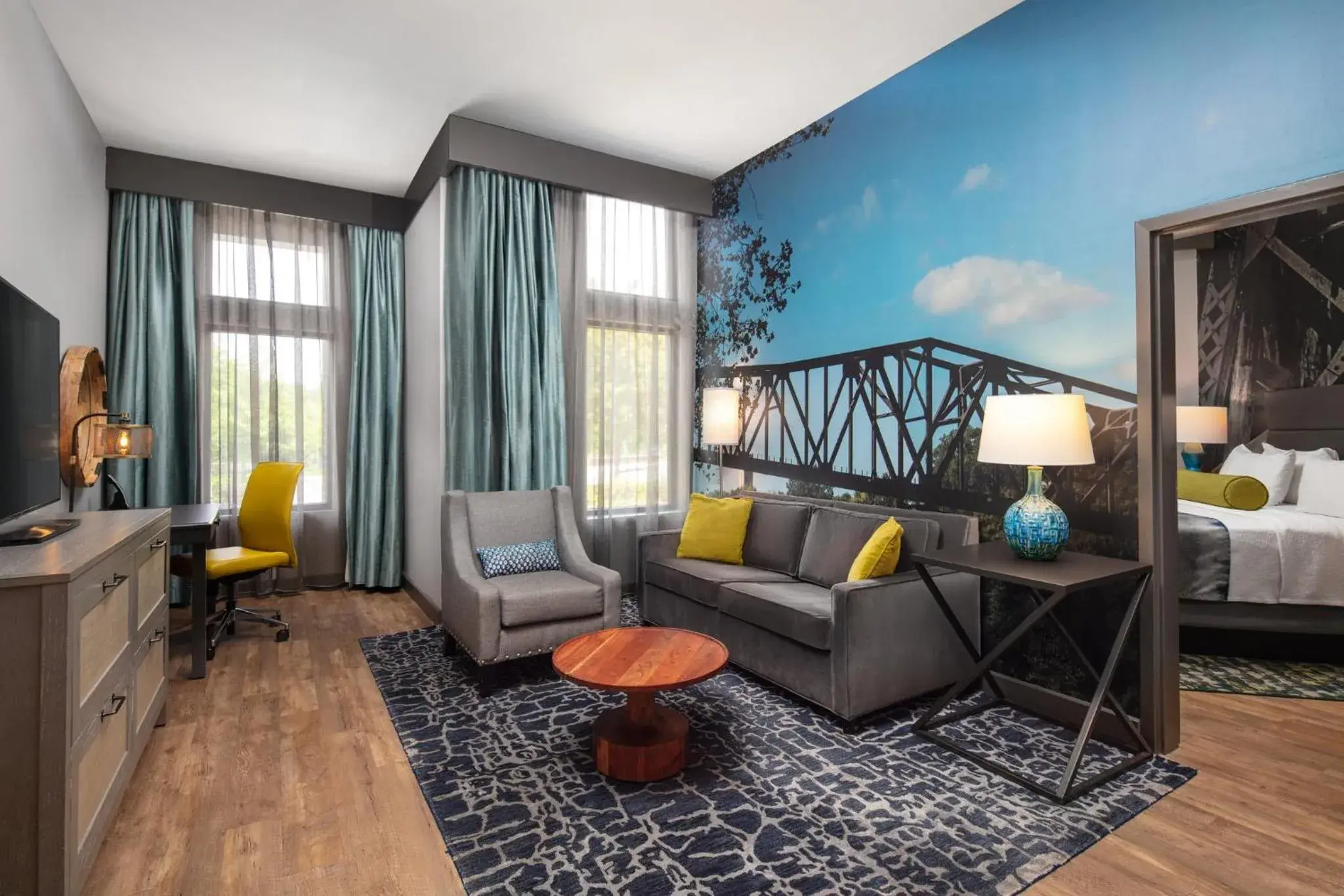 One-Bedroom King Suite with Sofa Bed and Living Area in Hotel Indigo Tuscaloosa Downtown by IHG One-Bedroom King Suite with Sofa Bed and Living Area in Hotel Indigo Tuscaloosa Downtown by IHG