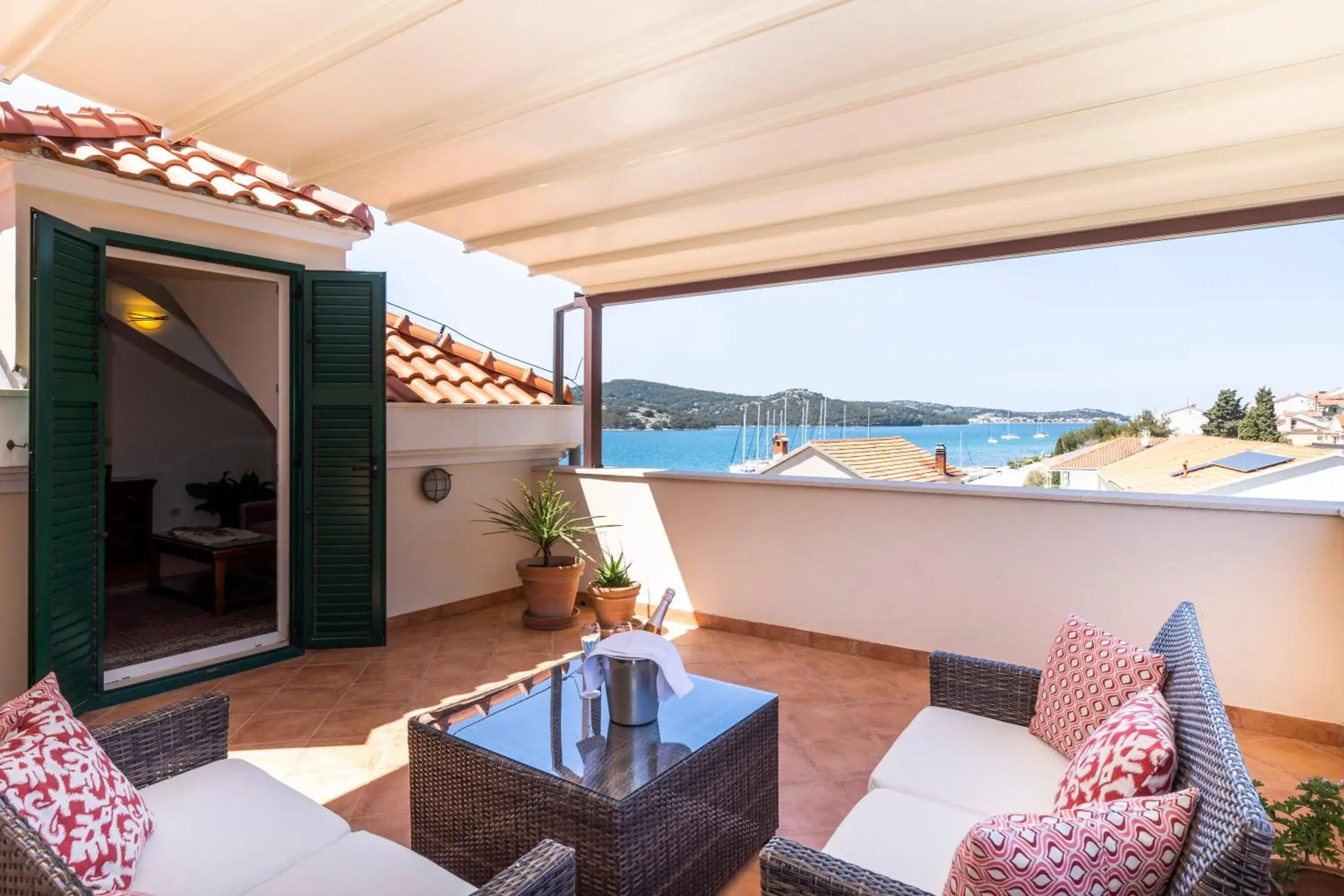 Deluxe Double Room with Terrace in Heritage Hotel Tisno Deluxe Double Room with Terrace in Heritage Hotel Tisno