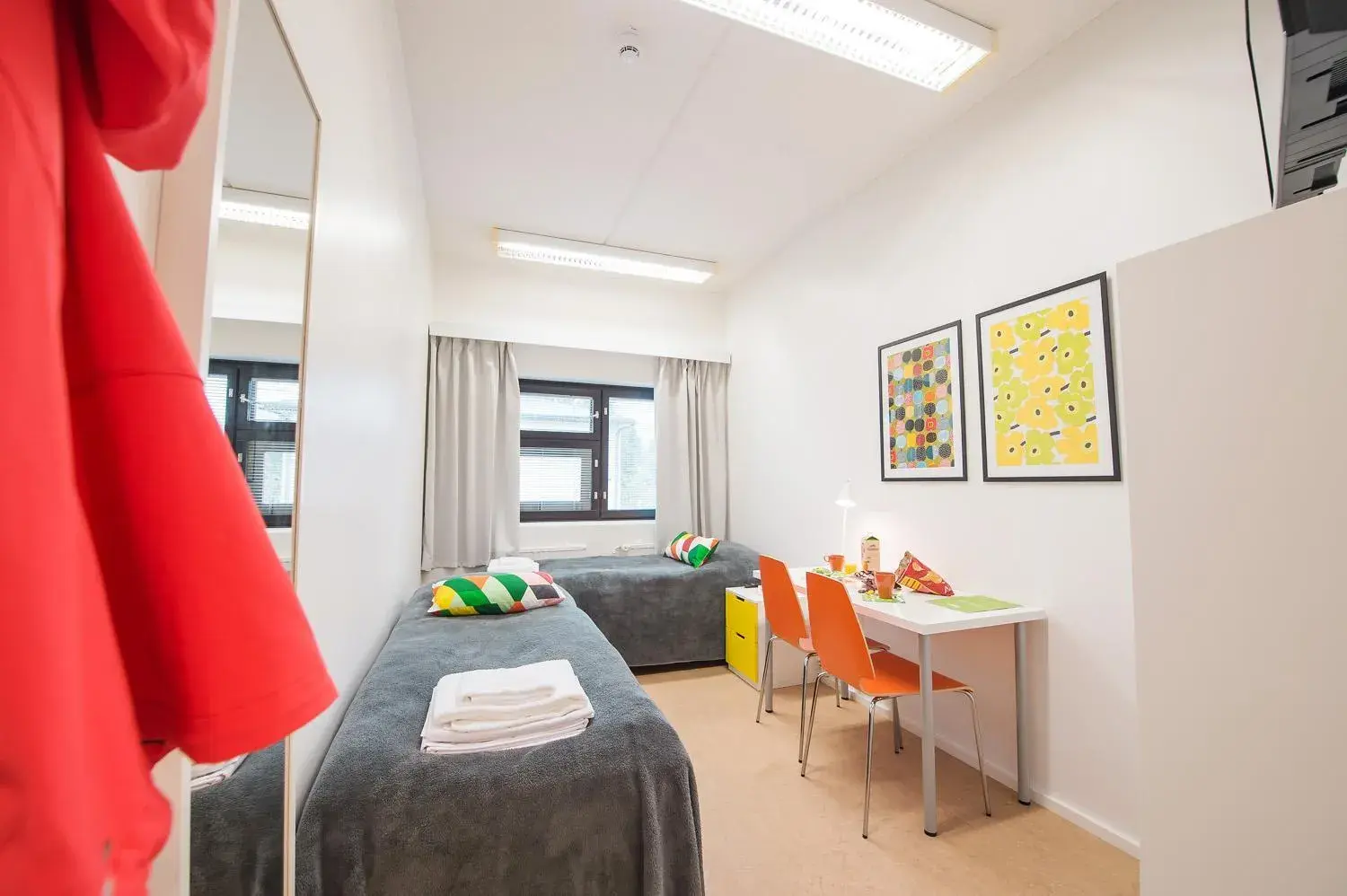 Twin Room with Shared Bathroom in Forenom Hostel Helsinki Pitäjänmäki Twin Room with Shared Bathroom in Forenom Hostel Helsinki Pitäjänmäki