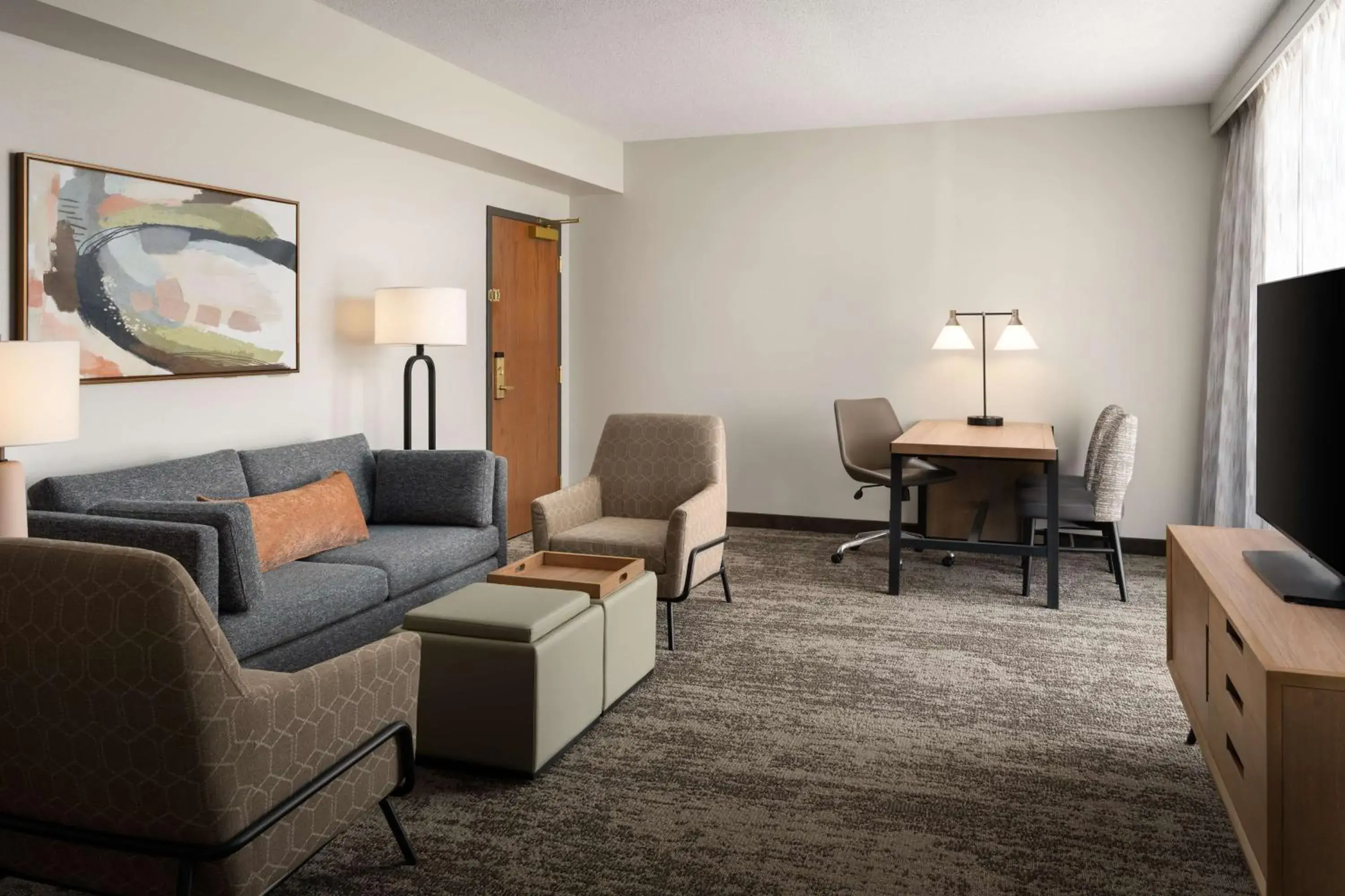 Corner Premium Suite with Two Queen Beds in Embassy Suites by Hilton at Hot Springs Convention Center Corner Premium Suite with Two Queen Beds in Embassy Suites by Hilton at Hot Springs Convention Center