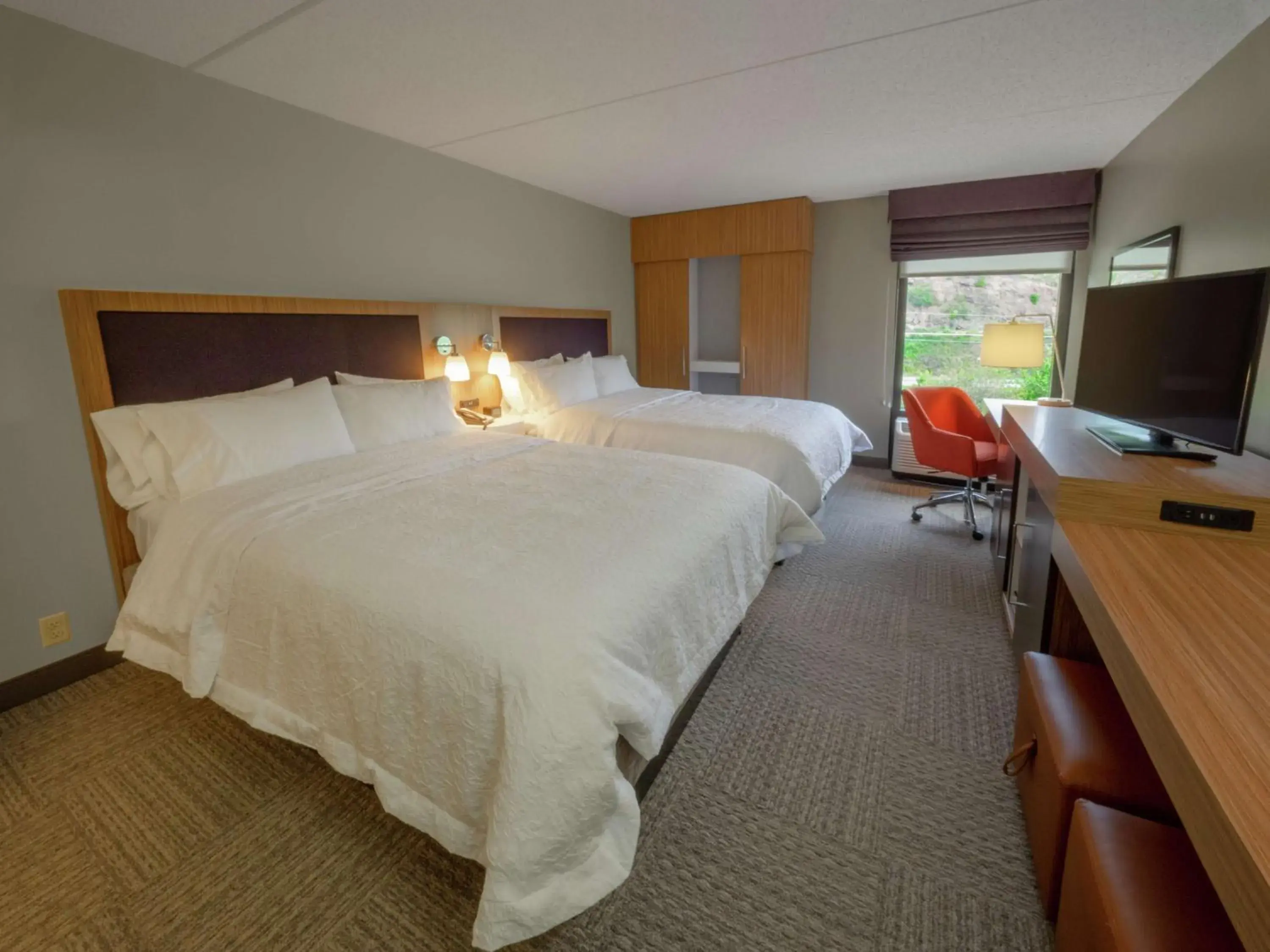 Queen Room with Two Queen Beds - Non-Smoking in Hampton Inn Hazleton Queen Room with Two Queen Beds - Non-Smoking in Hampton Inn Hazleton