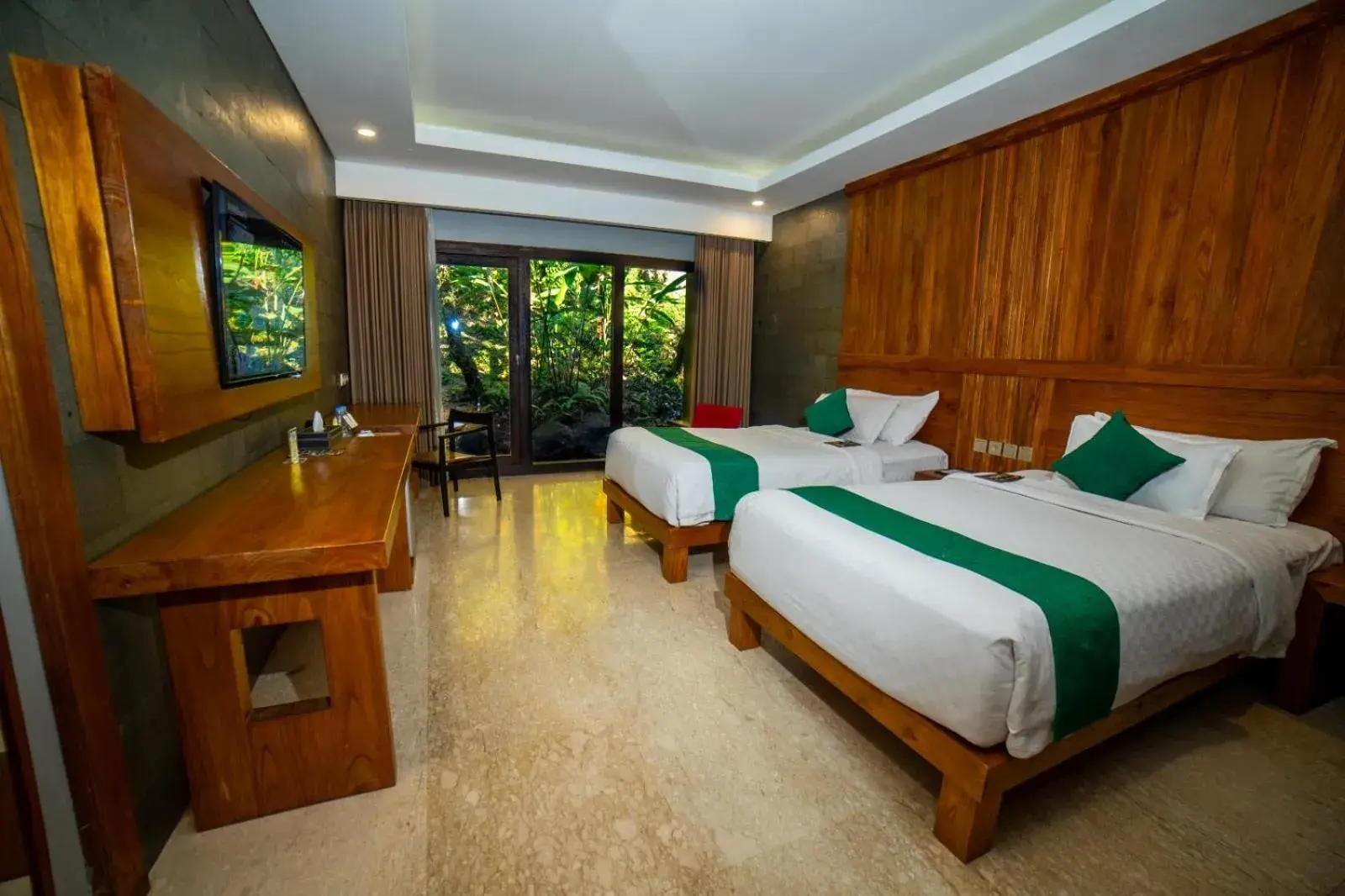 Deluxe Twin Room with River View in The Westlake Hotel & Resort Yogyakarta Deluxe Twin Room with River View in The Westlake Hotel & Resort Yogyakarta