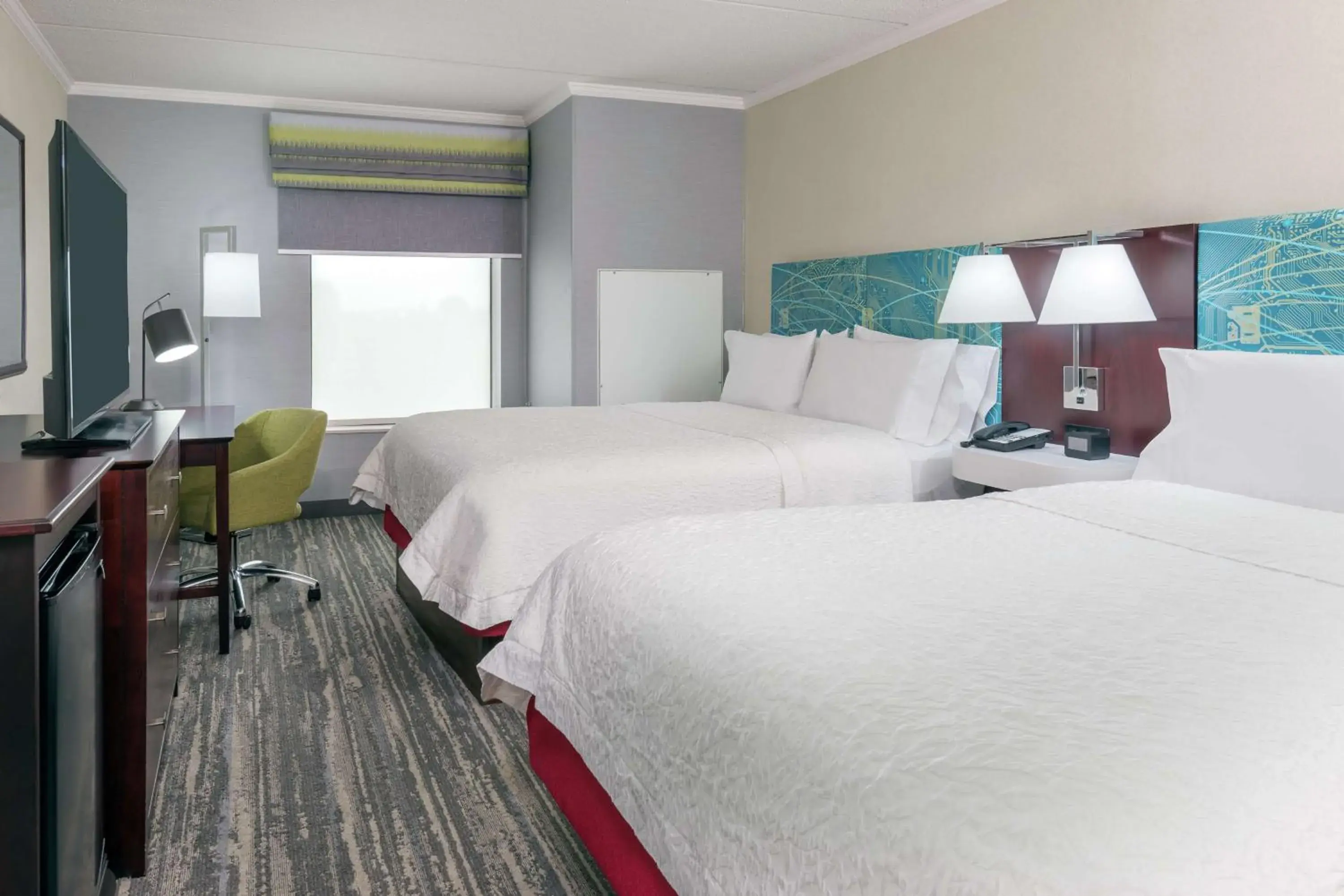 Queen Room with Two Queen Beds - Hearing Access/Non-Smoking in Hampton Inn South Plainfield-Piscataway Queen Room with Two Queen Beds - Hearing Access/Non-Smoking in Hampton Inn South Plainfield-Piscataway