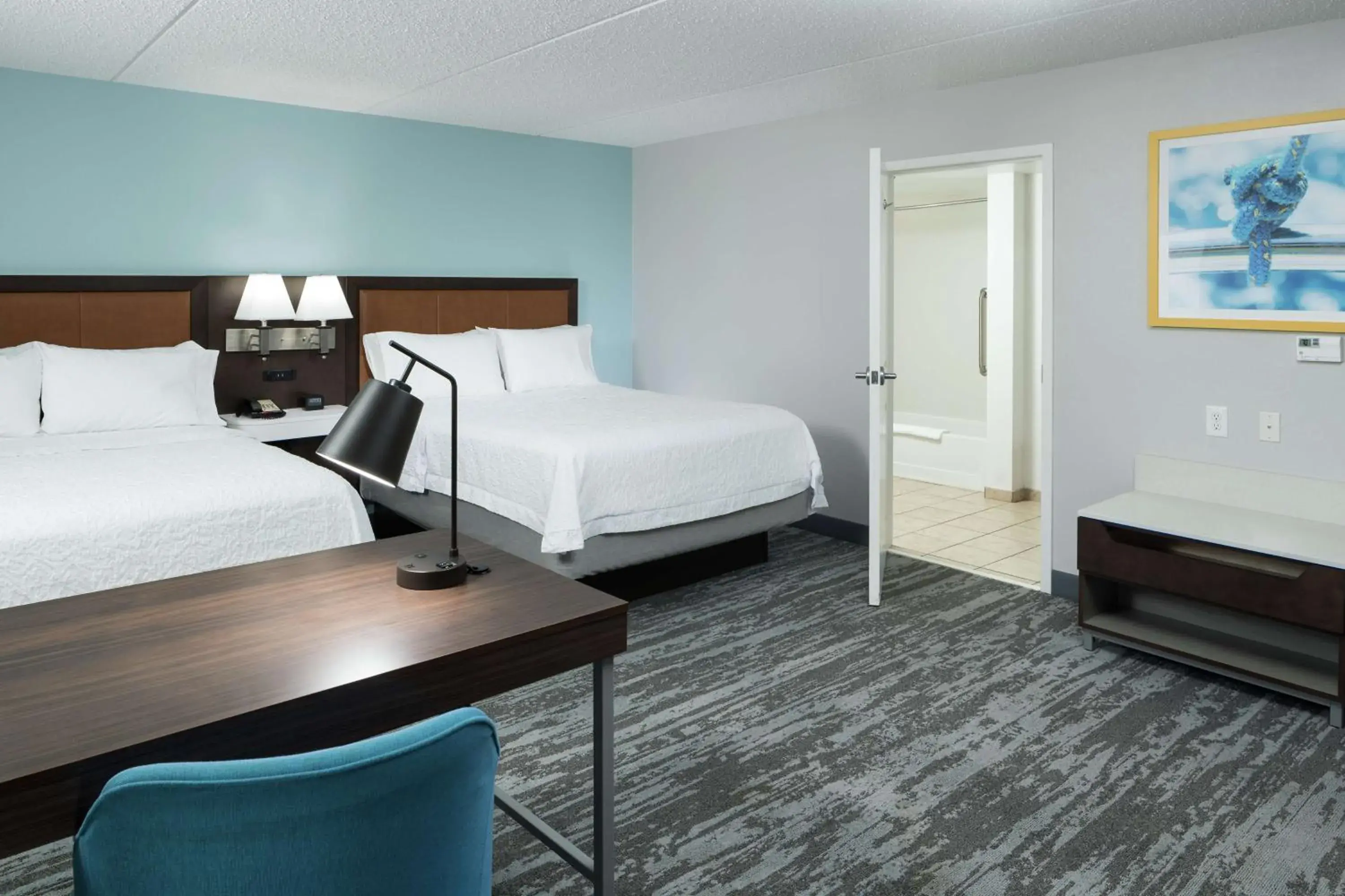 Queen Studio Suite with Two Queen Beds - Non-Smoking in Hampton Inn & Suites Panama City Beach-Pier Park Area Queen Studio Suite with Two Queen Beds - Non-Smoking in Hampton Inn & Suites Panama City Beach-Pier Park Area