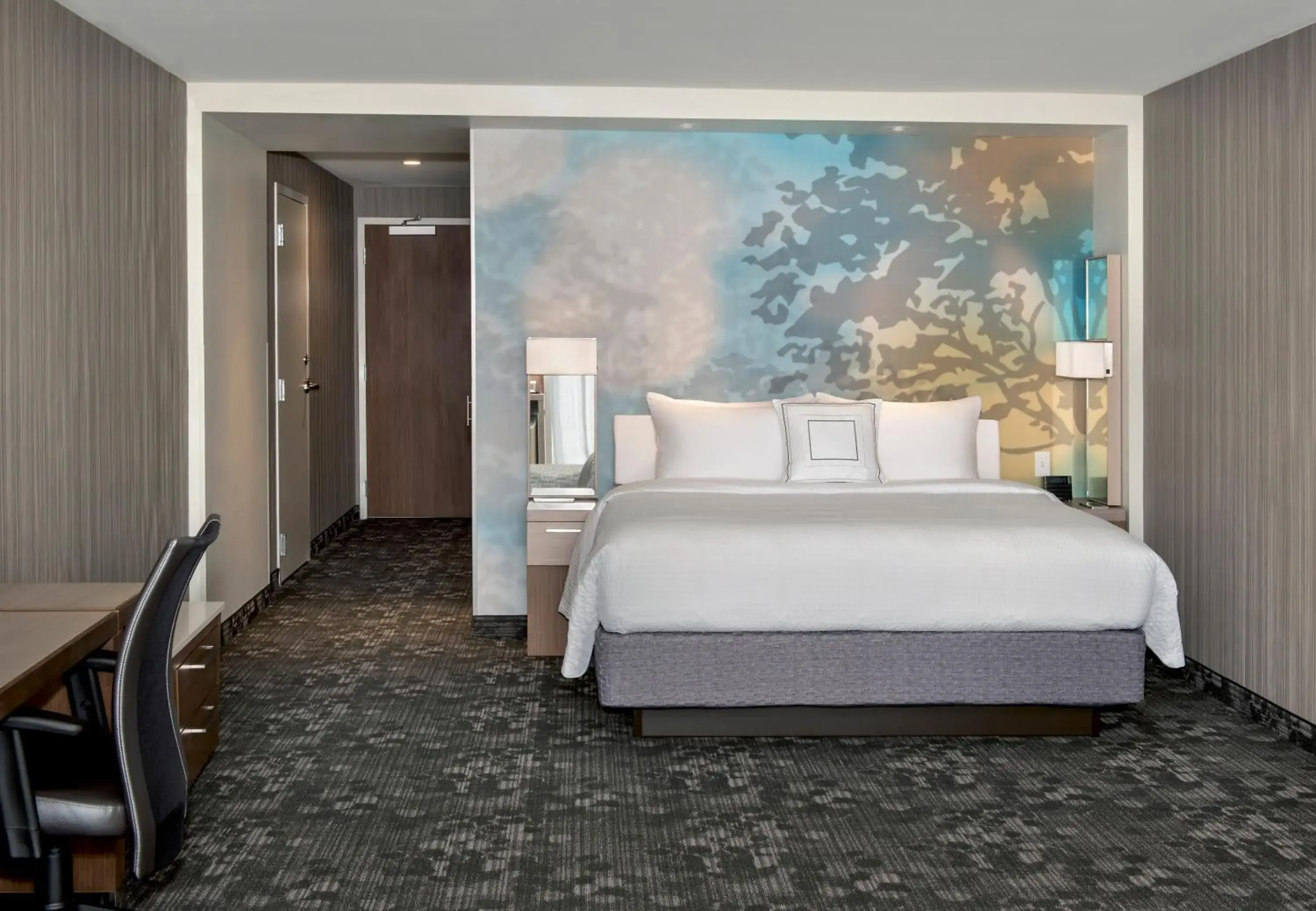 King Room with Sofa Bed - Hearing Accessible in Courtyard by Marriott Schenectady at Mohawk Harbor King Room with Sofa Bed - Hearing Accessible in Courtyard by Marriott Schenectady at Mohawk Harbor