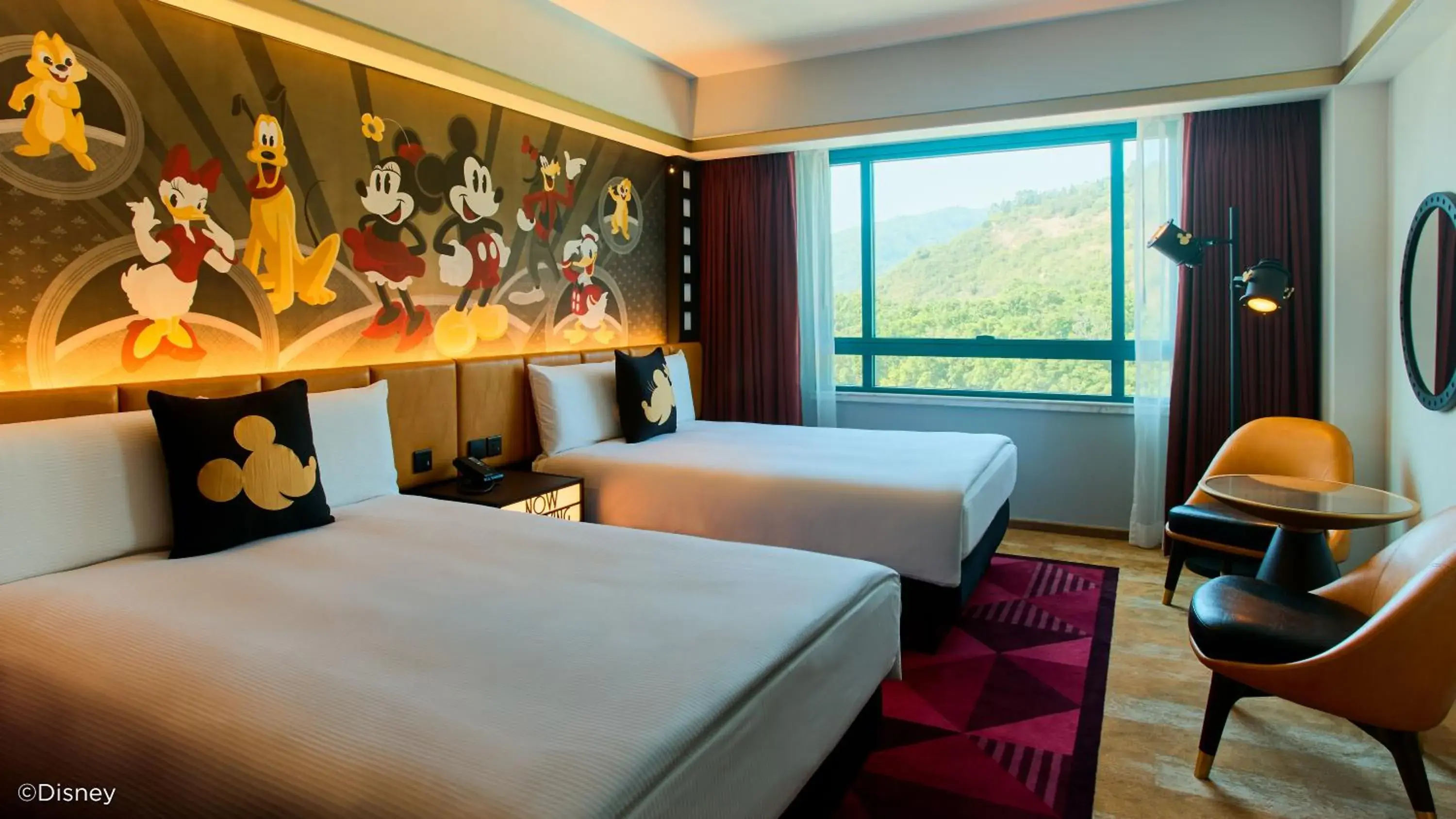 "Mickey and Friends" Deluxe Room with King Bed or Two Double Beds in Disney's Hollywood Hotel "Mickey and Friends" Deluxe Room with King Bed or Two Double Beds in Disney's Hollywood Hotel