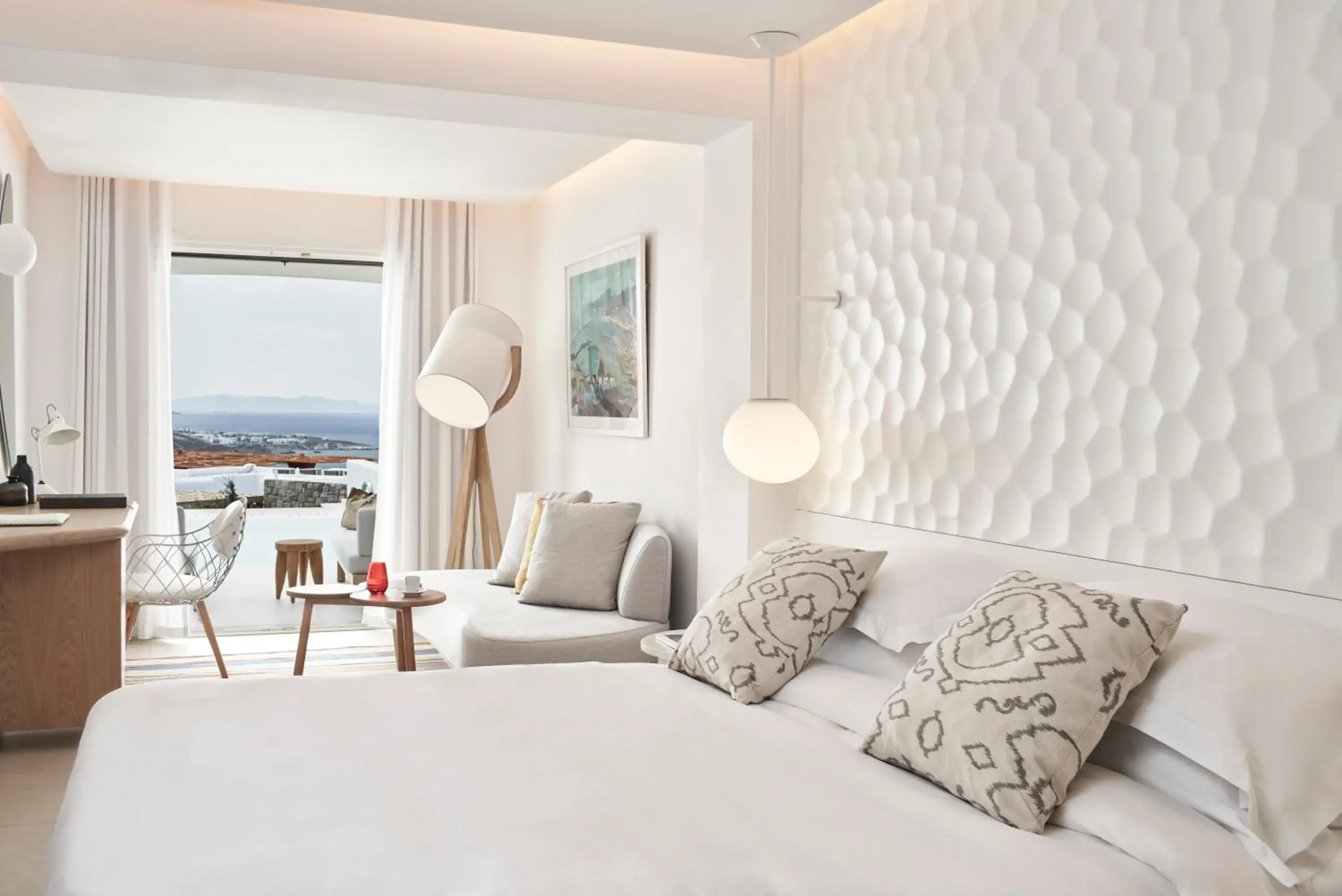 Deluxe Double Room with Sea View in Myconian Kyma, a Member of Design Hotels Deluxe Double Room with Sea View in Myconian Kyma, a Member of Design Hotels