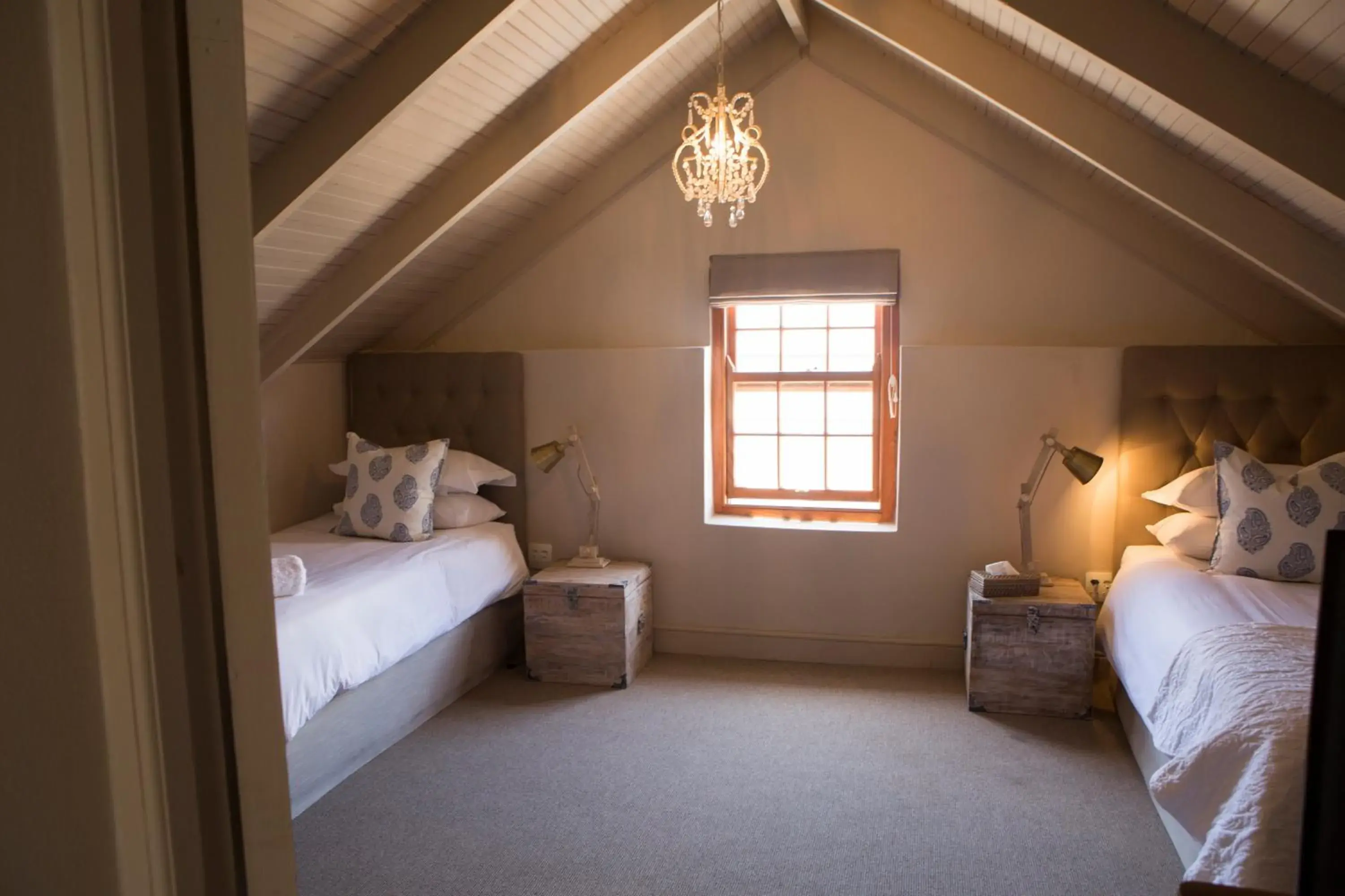 Loft Room with 2 Single beds - single occupancy in Mont d'Or Franschhoek Loft Room with 2 Single beds - single occupancy in Mont d'Or Franschhoek