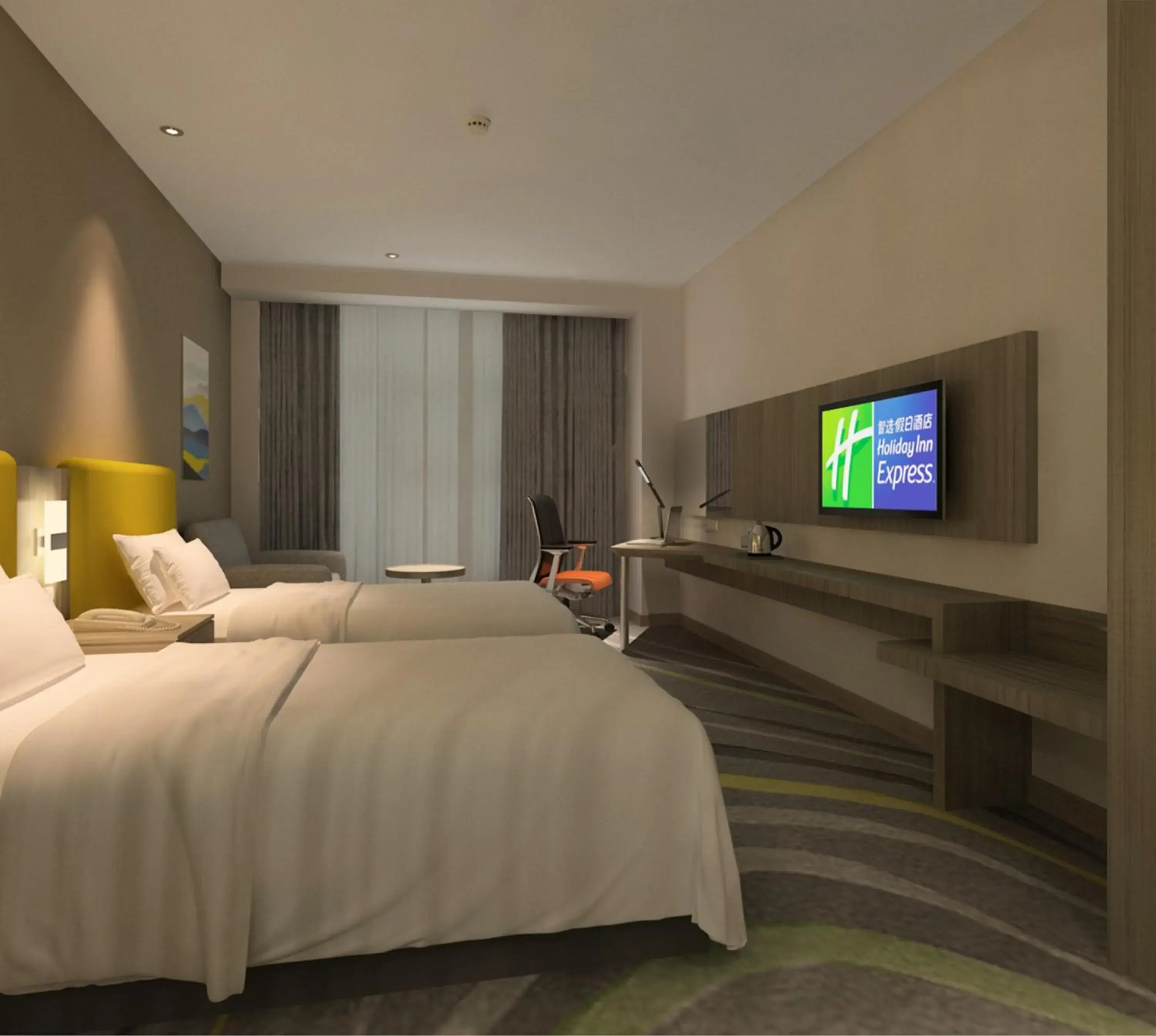 Standard Double Room with Two Double Beds in Holiday Inn Express Chengdu Jinniu by IHG Standard Double Room with Two Double Beds in Holiday Inn Express Chengdu Jinniu by IHG
