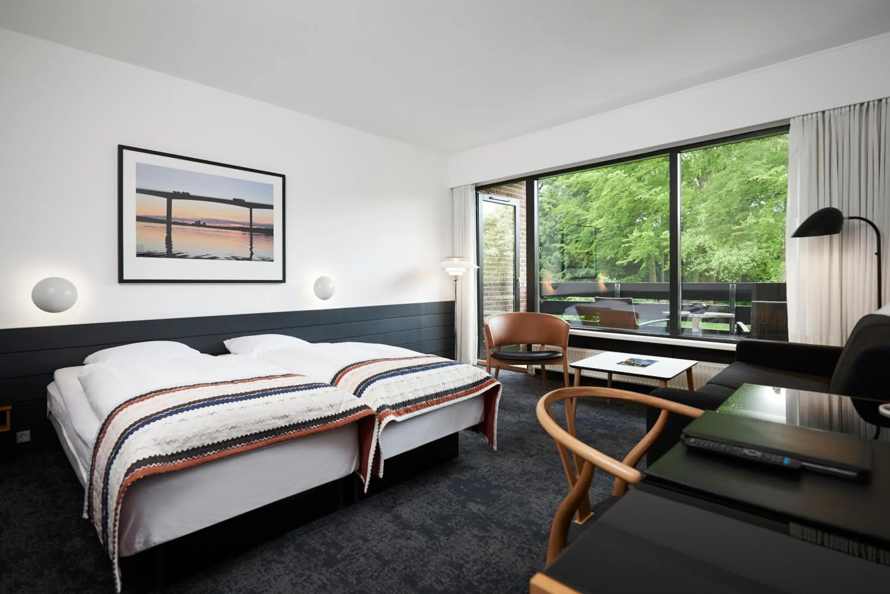 Double or Twin Room with Balcony - single occupancy in Munkebjerg Hotel Double or Twin Room with Balcony - single occupancy in Munkebjerg Hotel