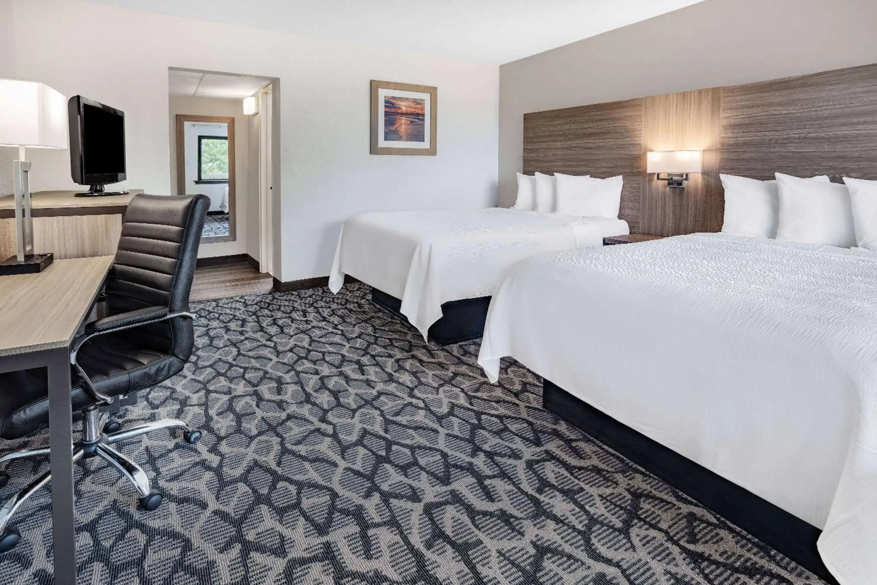 Double Room with Interior Hall and Two Double Beds - Mobility Accessible/Non-Smoking in Ramada by Wyndham West Atlantic City Double Room with Interior Hall and Two Double Beds - Mobility Accessible/Non-Smoking in Ramada by Wyndham West Atlantic City