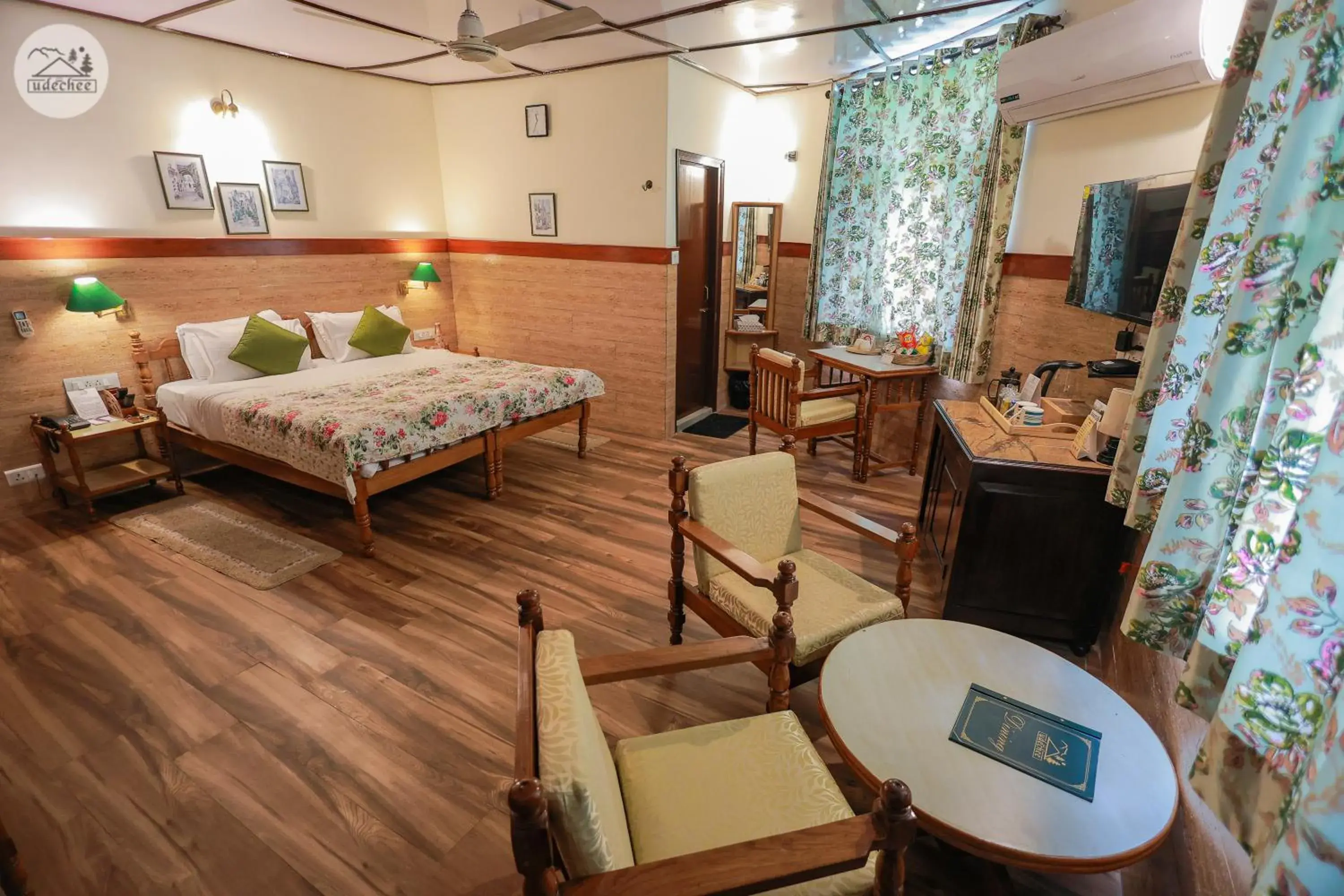 Deluxe Double Room with Balcony in Hotel Udechee Huts, McLeod Ganj Deluxe Double Room with Balcony in Hotel Udechee Huts, McLeod Ganj