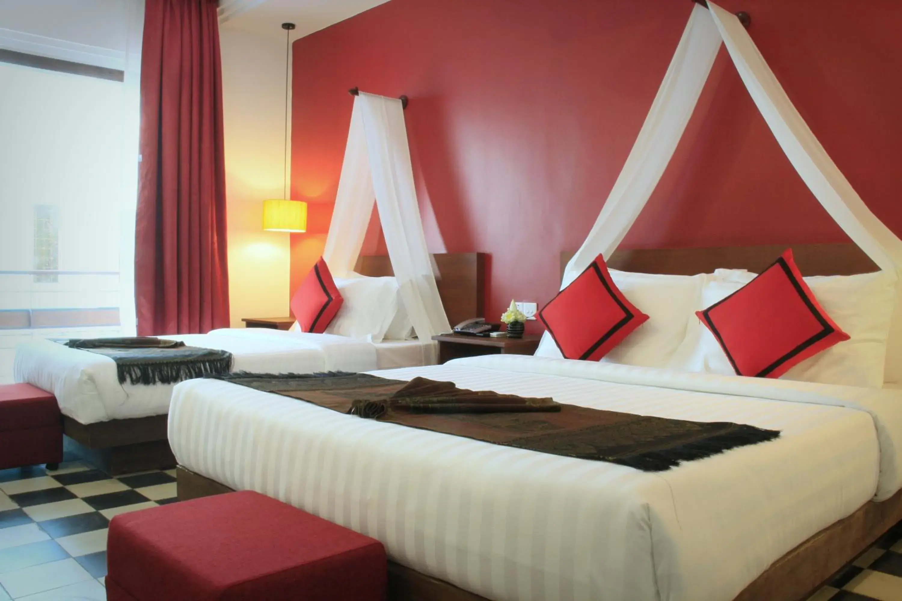 Deluxe Family Room with Balcony in Mekong Angkor Palace Hotel Deluxe Family Room with Balcony in Mekong Angkor Palace Hotel