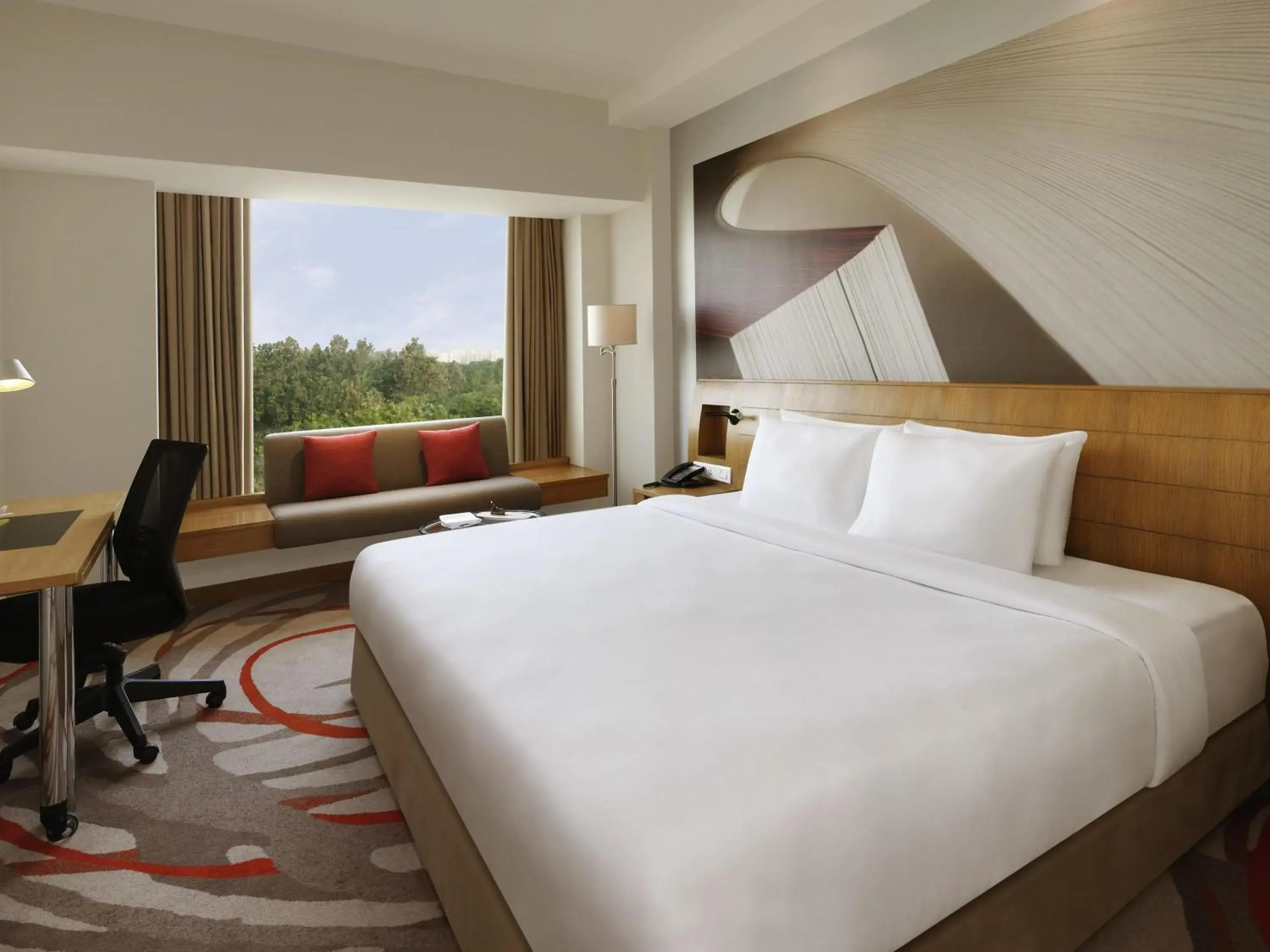 Executive Premier Floor 1 Queen Bed with 1 way airport transfer and Cocktail Hours and Lounge Access in Novotel Hyderabad Convention Centre Executive Premier Floor 1 Queen Bed with 1 way airport transfer and Cocktail Hours and Lounge Access in Novotel Hyderabad Convention Centre