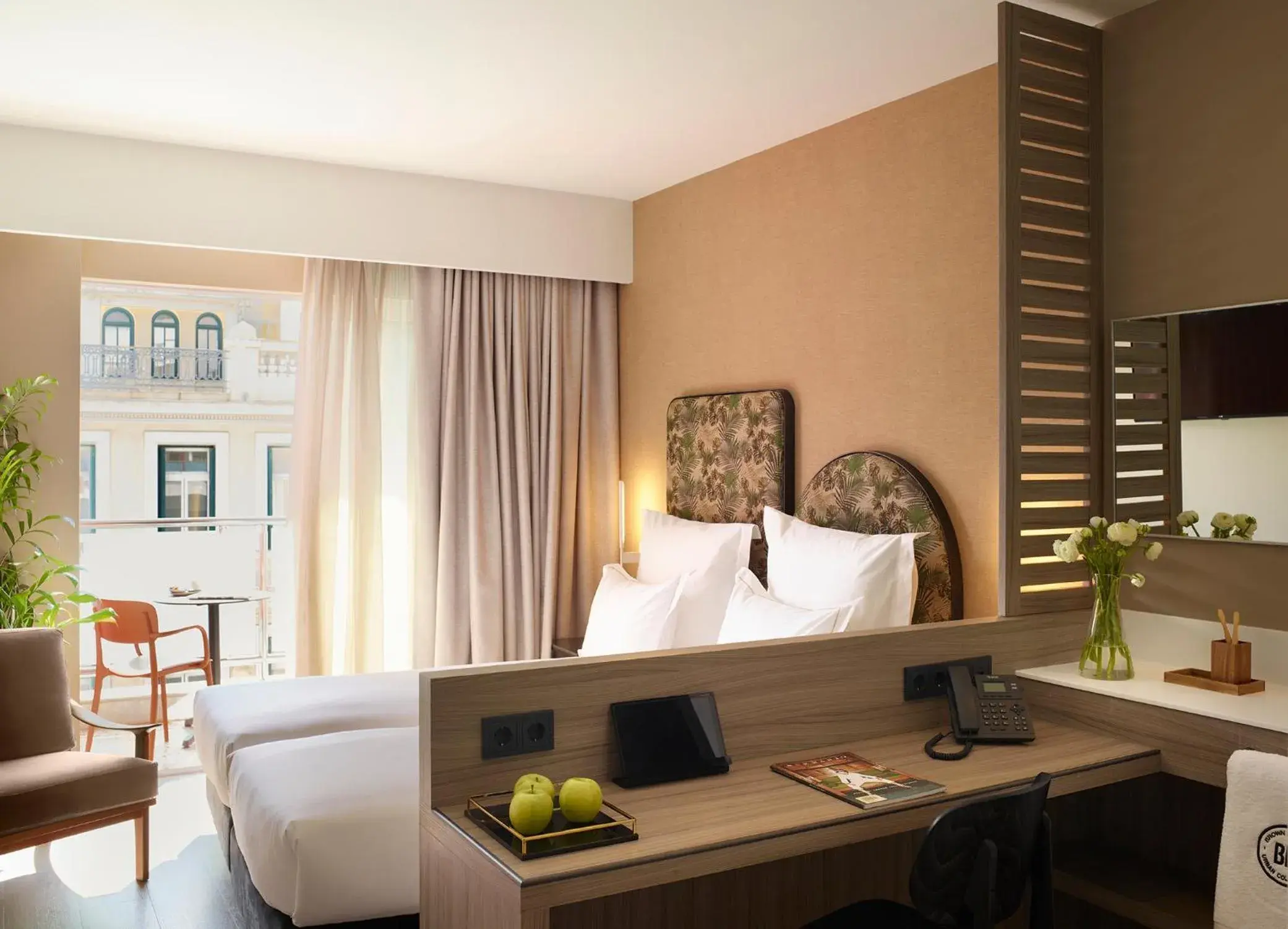 Urban Twin Room with Balcony and City View in Brown Kubic, a member of Brown Hotels Urban Twin Room with Balcony and City View in Brown Kubic, a member of Brown Hotels