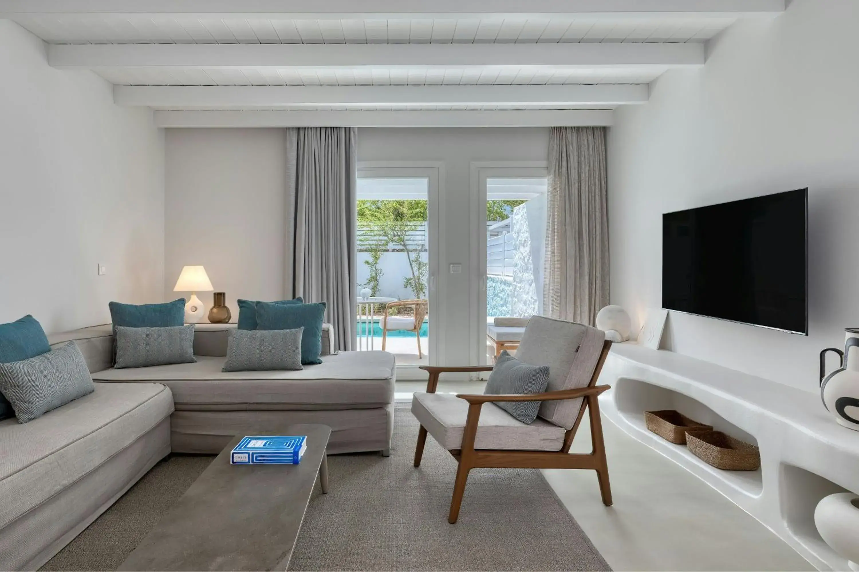 One-Bedroom King Maisonette with Sofa Bed and Private Pool in Patmos Aktis, a Luxury Collection Resort & Spa, Greece One-Bedroom King Maisonette with Sofa Bed and Private Pool in Patmos Aktis, a Luxury Collection Resort & Spa, Greece