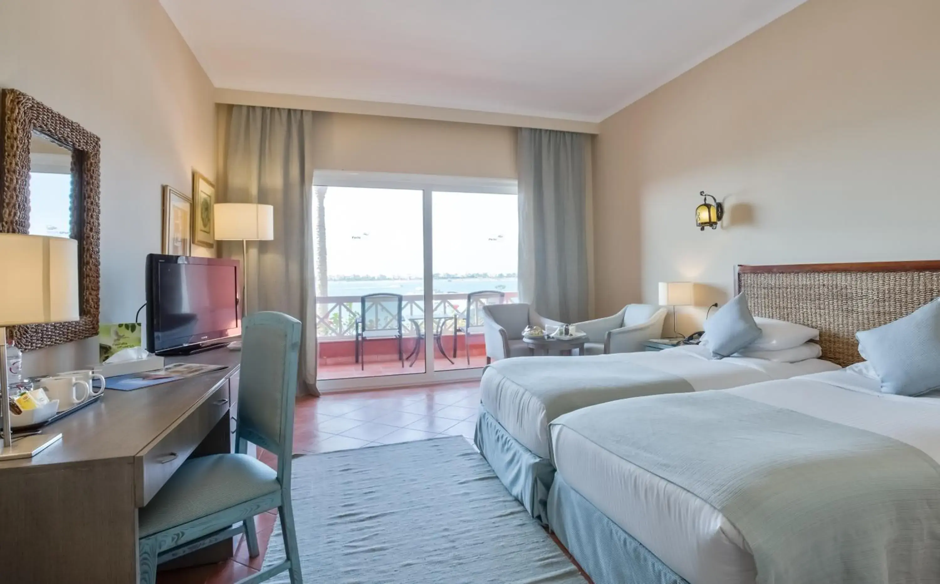 Double or Twin Room with Direct Sea View in Porto Marina Resort & Spa Al Alamein Double or Twin Room with Direct Sea View in Porto Marina Resort & Spa Al Alamein