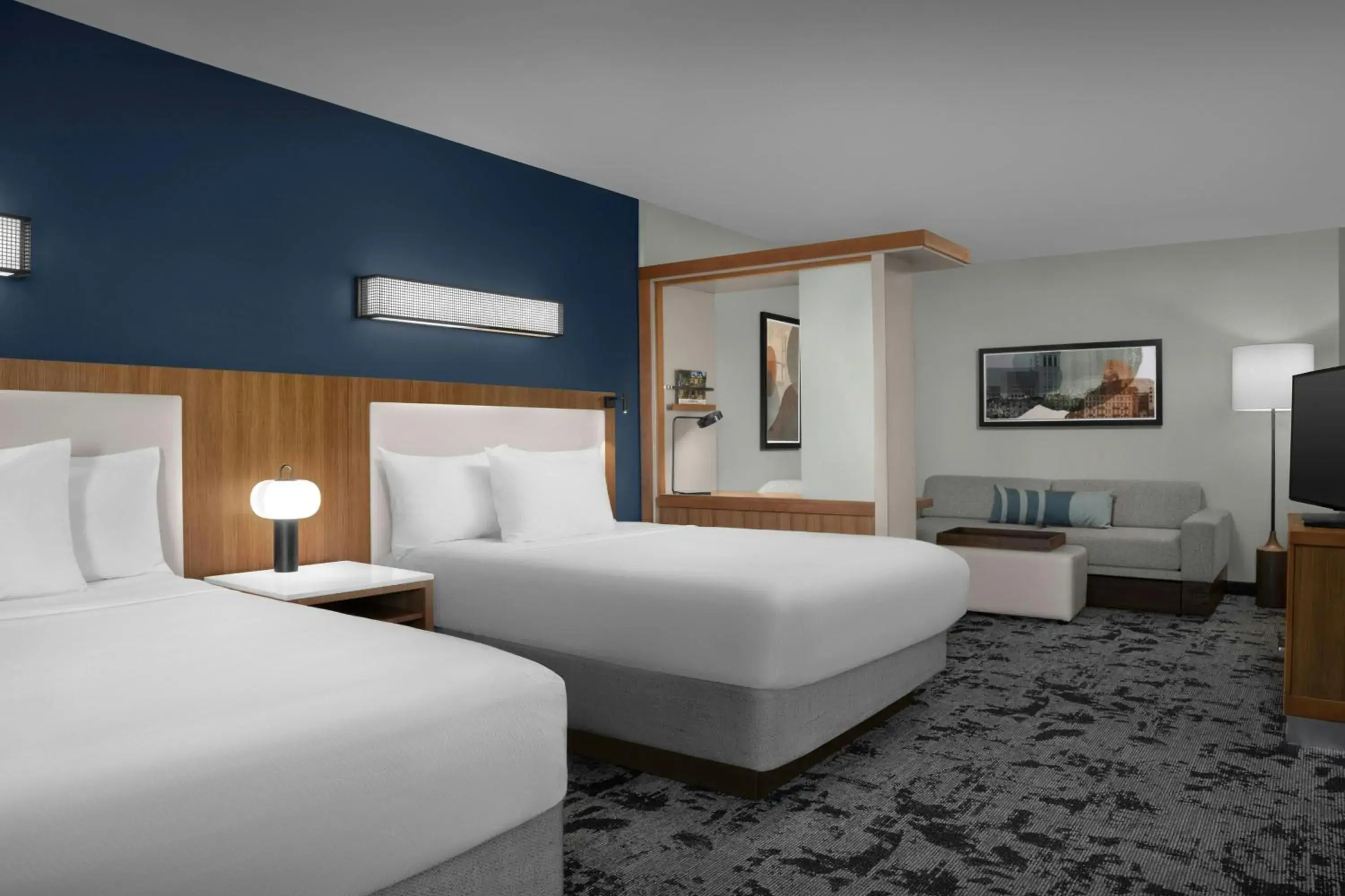 Studio Suite, 2 Queen Beds (Hearing Accessible) in Springhill Suites by Marriott Savannah Downtown Historic District Studio Suite, 2 Queen Beds (Hearing Accessible) in Springhill Suites by Marriott Savannah Downtown Historic District