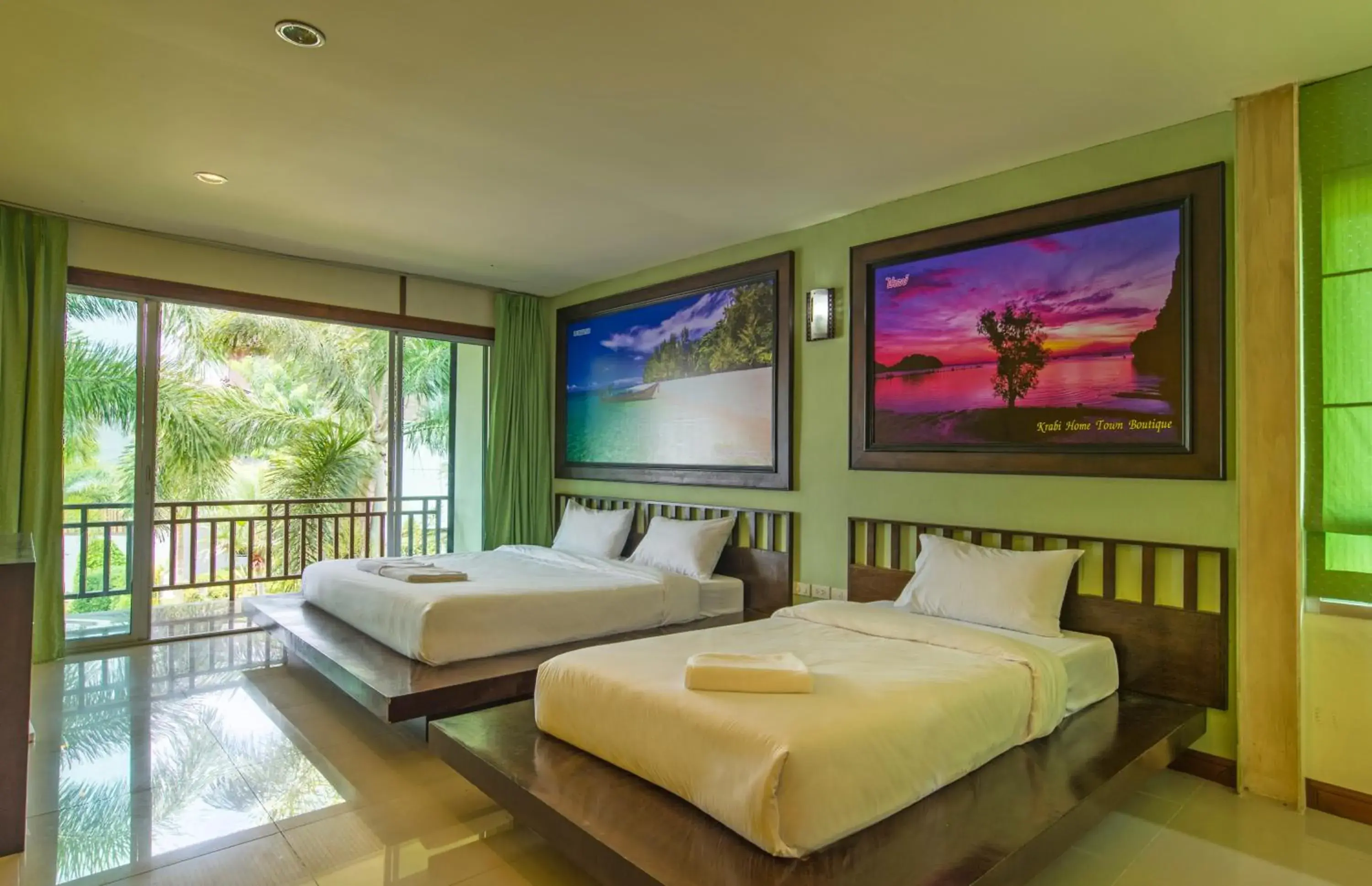 Triple Room with Pool View in Krabi Home Town Boutique Triple Room with Pool View in Krabi Home Town Boutique