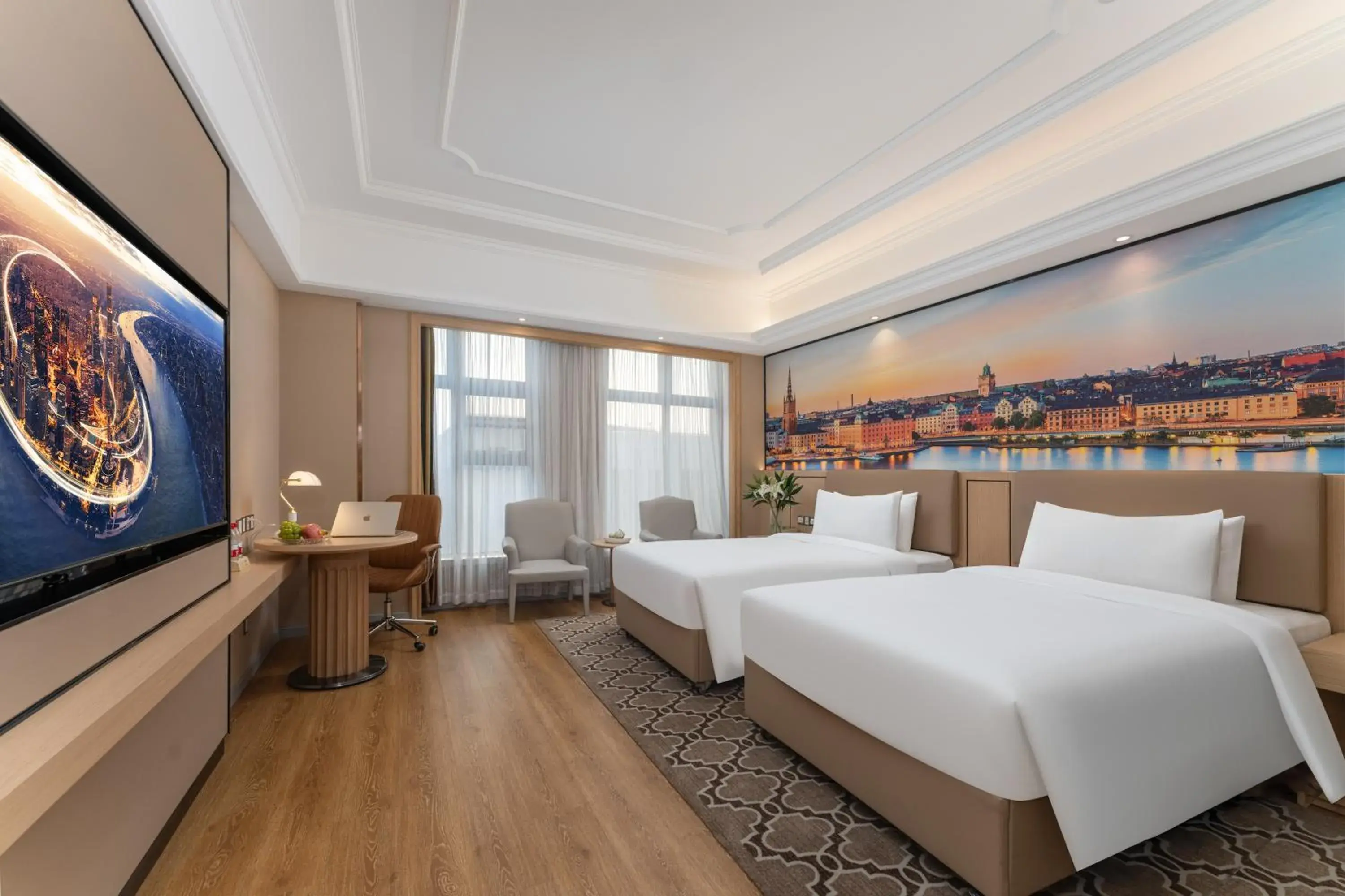 Executive Twin Room in Vienna International Hotel - Shanghai Pudong Airport Free Trade Zone - Free shuttle bus to PVG airport and Disney Land Executive Twin Room in Vienna International Hotel - Shanghai Pudong Airport Free Trade Zone - Free shuttle bus to PVG airport and Disney Land