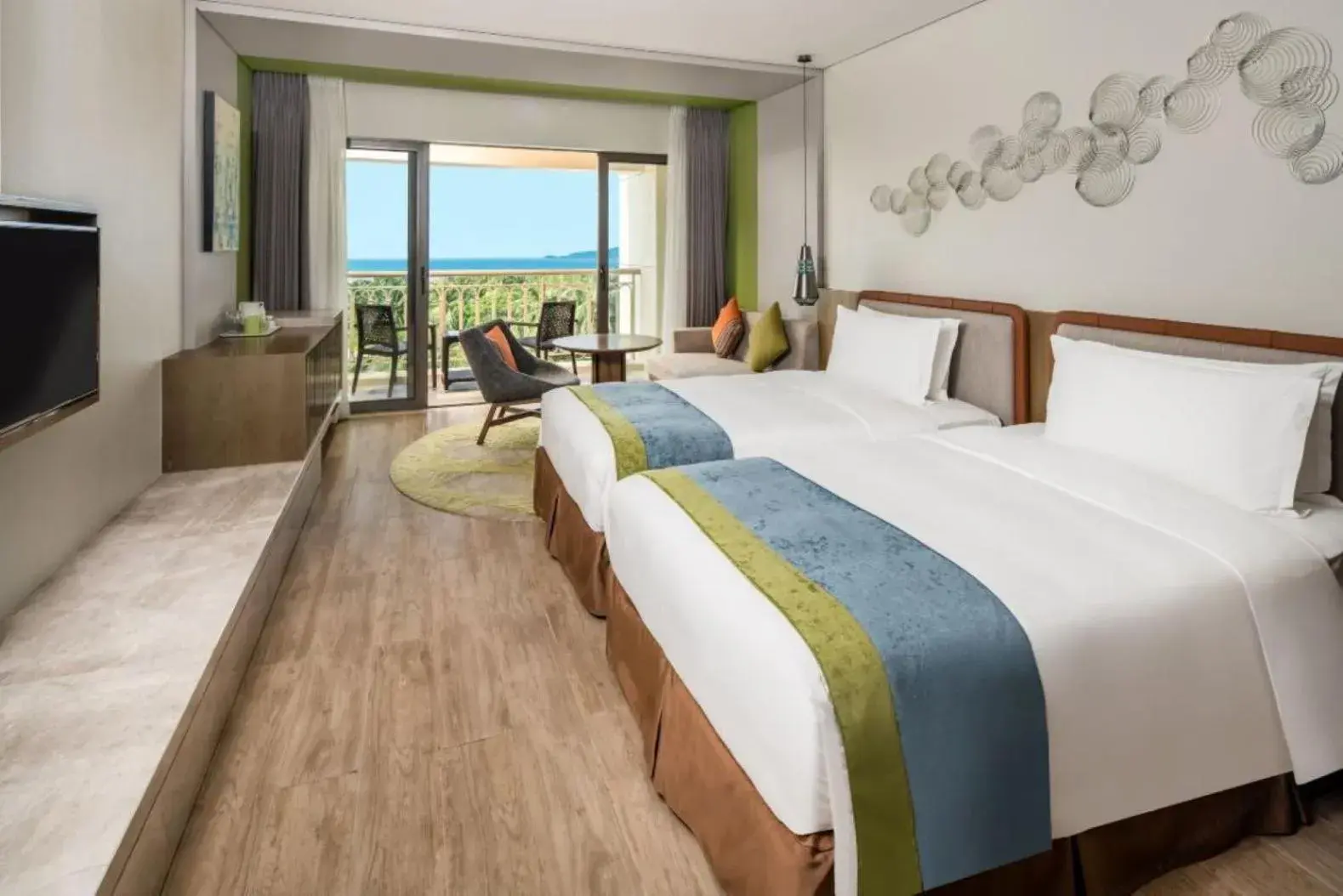 Premium Double Room with Two Double Beds and Ocean View - High Floor in Holiday Inn Resort Sanya Bay by IHG Premium Double Room with Two Double Beds and Ocean View - High Floor in Holiday Inn Resort Sanya Bay by IHG
