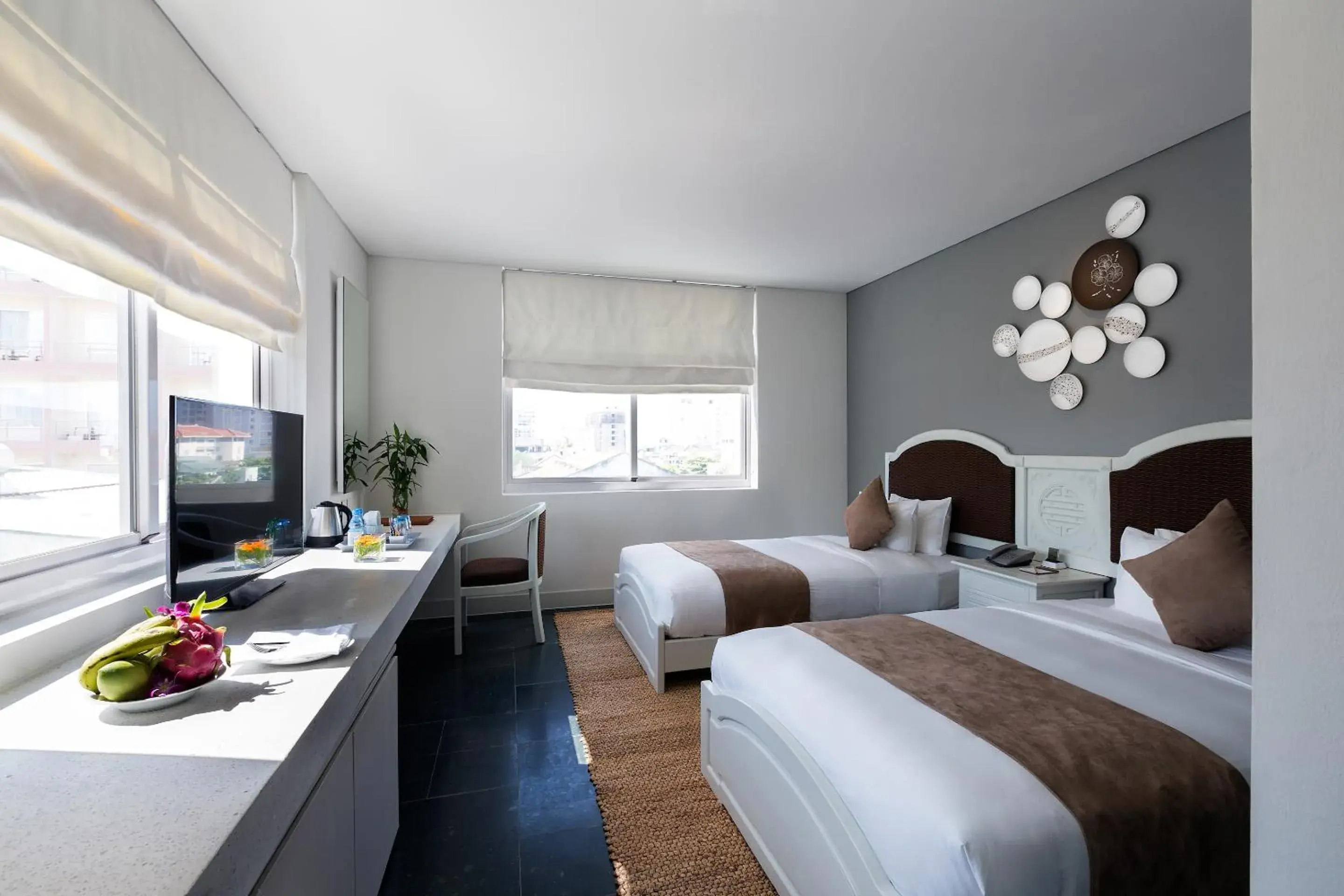 Deluxe Double or Twin Room with City View in Alba Spa Hotel Deluxe Double or Twin Room with City View in Alba Spa Hotel