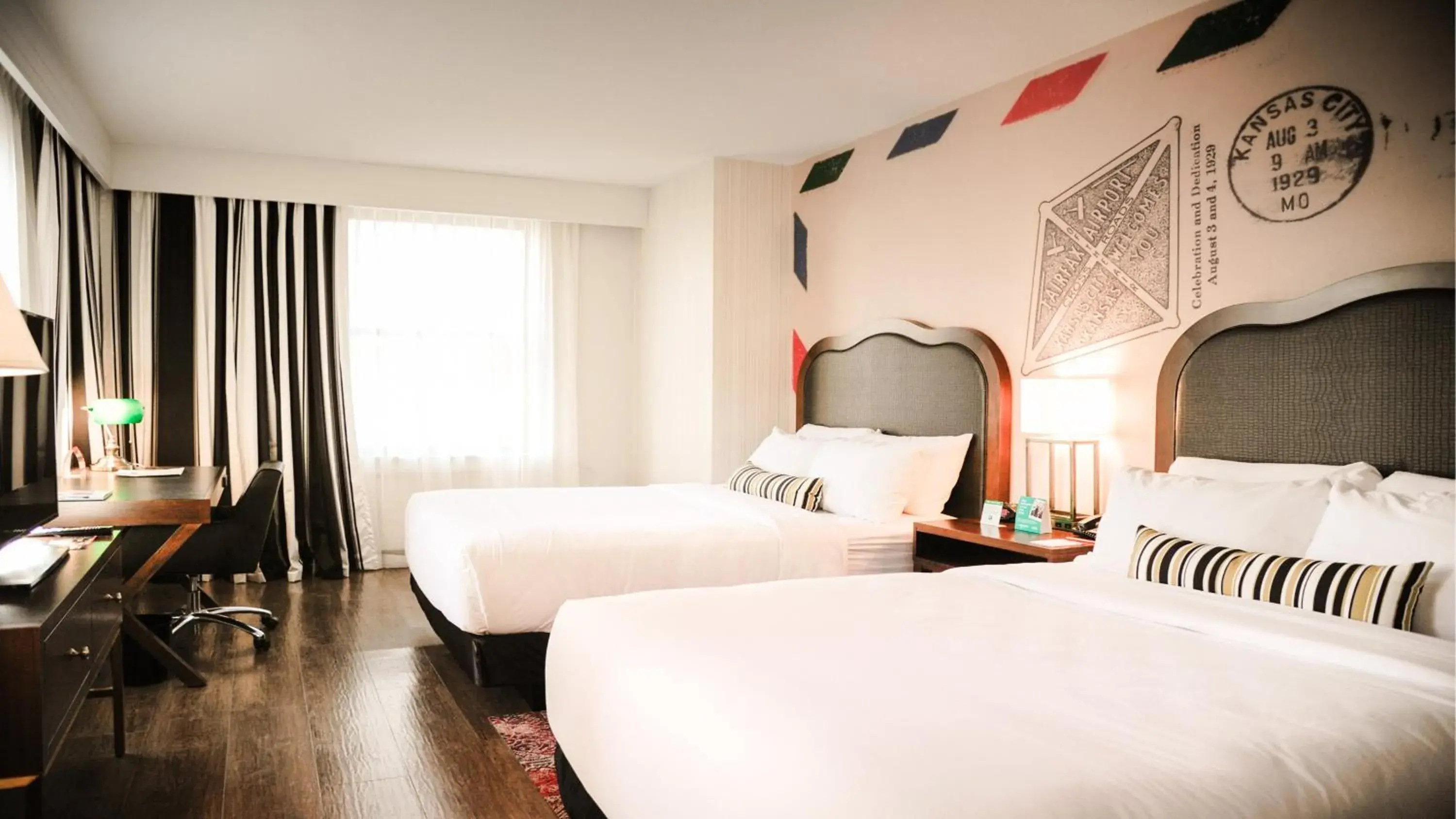 Standard Queen Room with Two Queen Beds, Communications Accessible Roll-In Shower in Hotel Indigo - Kansas City Downtown by IHG Standard Queen Room with Two Queen Beds, Communications Accessible Roll-In Shower in Hotel Indigo - Kansas City Downtown by IHG