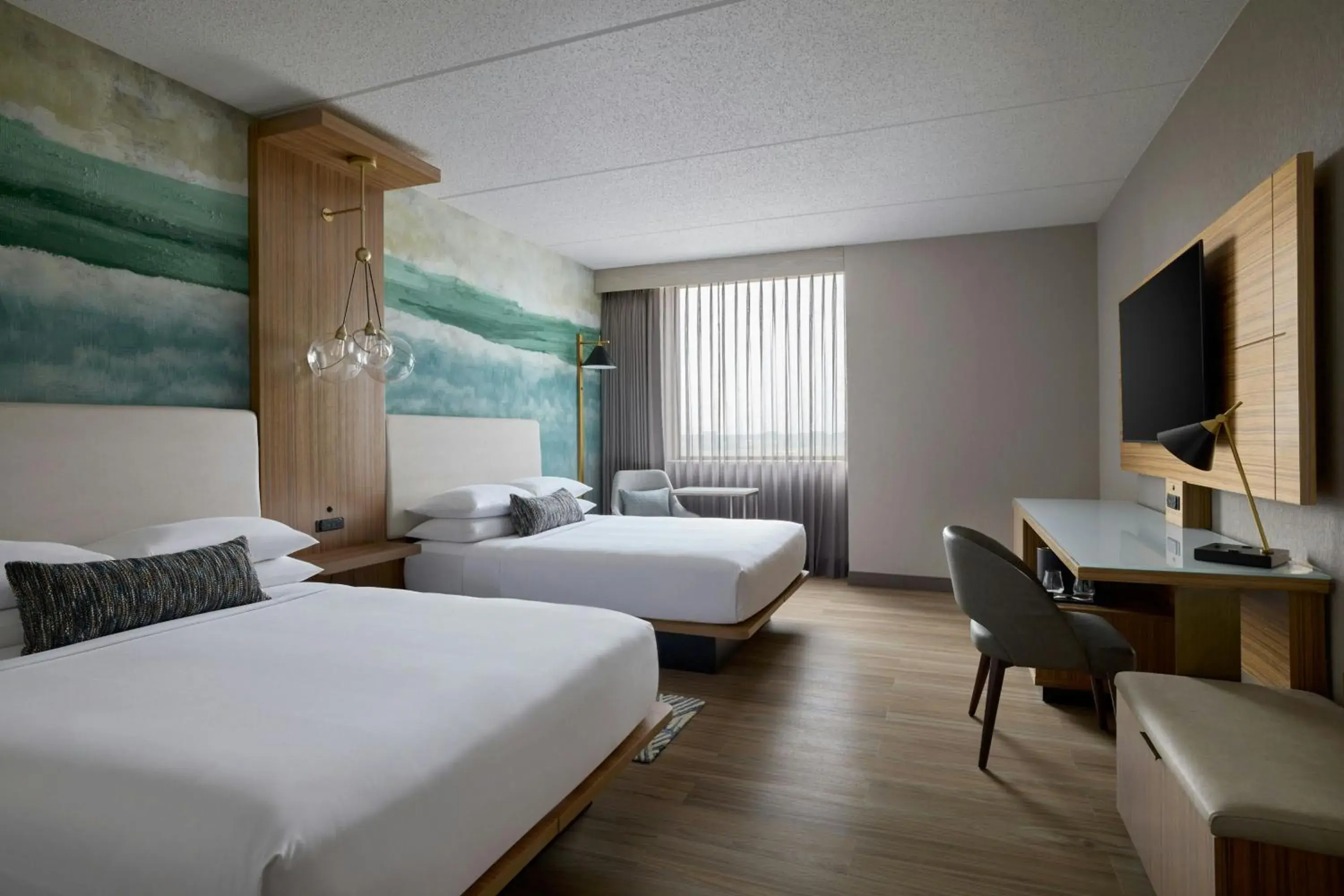 Double Room with Two Double Beds - Hearing Accessible in Chicago Marriott Northwest Double Room with Two Double Beds - Hearing Accessible in Chicago Marriott Northwest