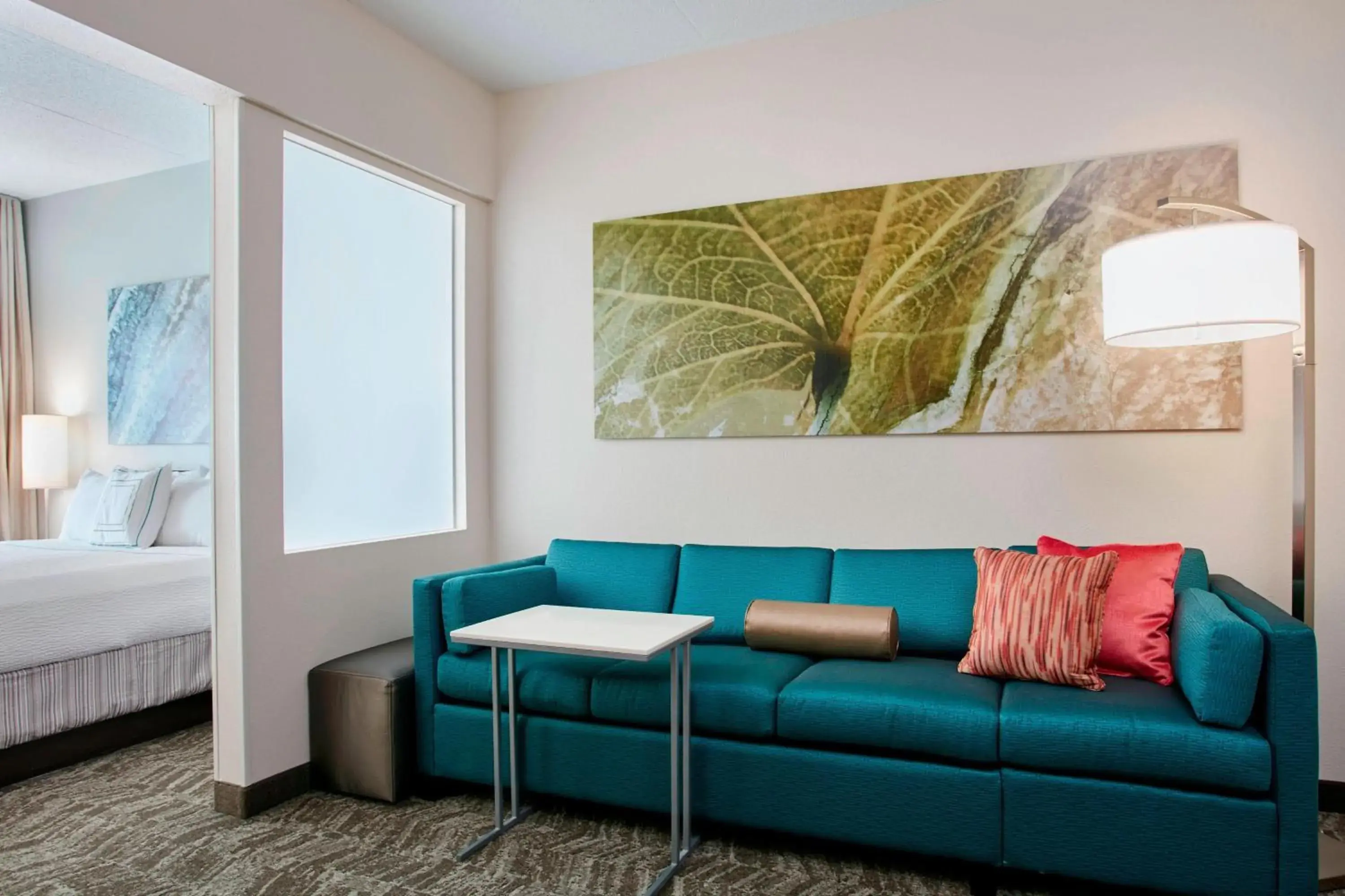 King Suite with Sofa Bed and Adapted Tub - Mobility Accessible in Springhill Suites by Marriott Chicago Schaumburg/Woodfield Mall King Suite with Sofa Bed and Adapted Tub - Mobility Accessible in Springhill Suites by Marriott Chicago Schaumburg/Woodfield Mall