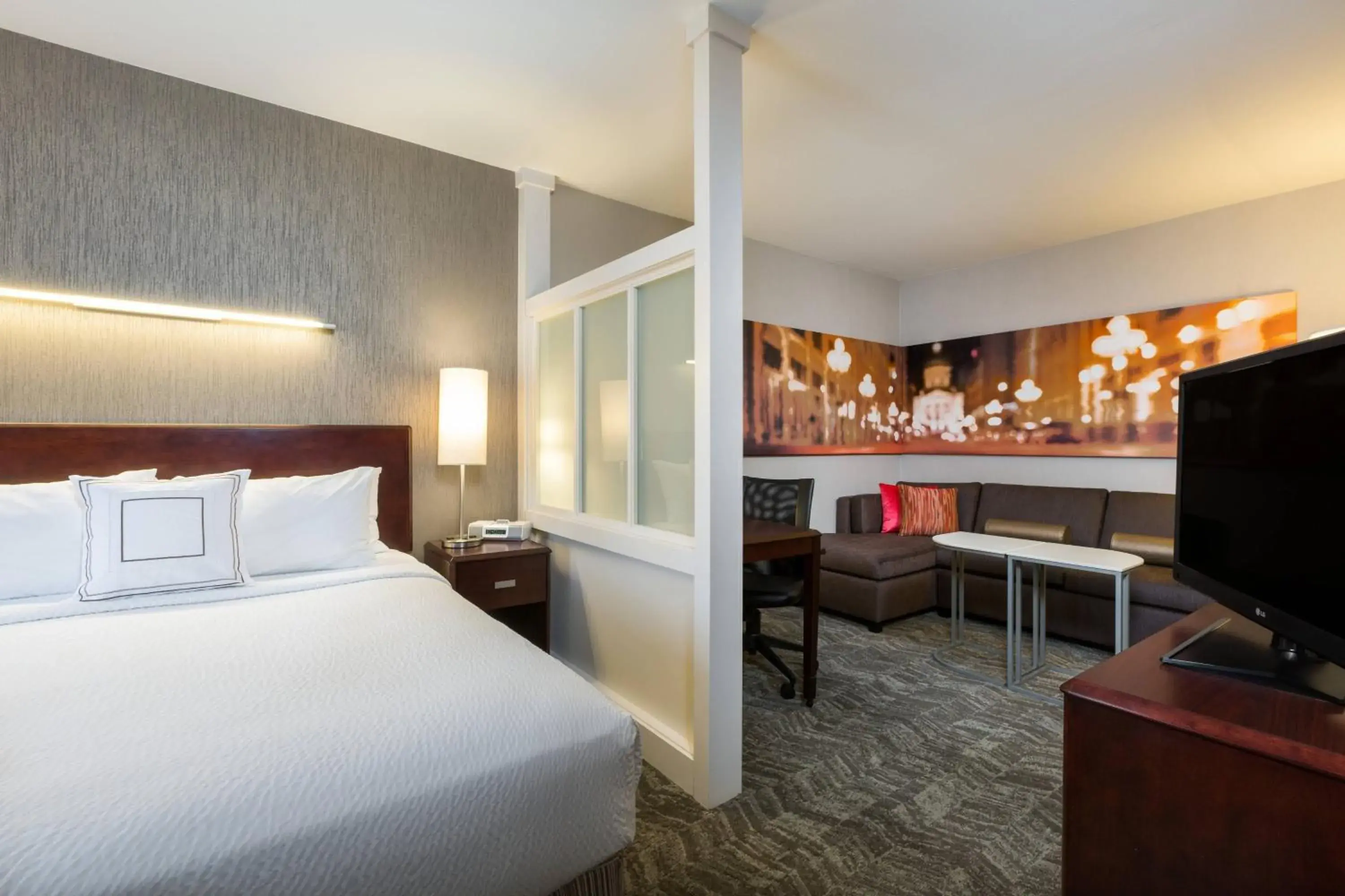 King Suite with Sofa Bed - Hearing Accessible in SpringHill Suites Indianapolis Fishers King Suite with Sofa Bed - Hearing Accessible in SpringHill Suites Indianapolis Fishers