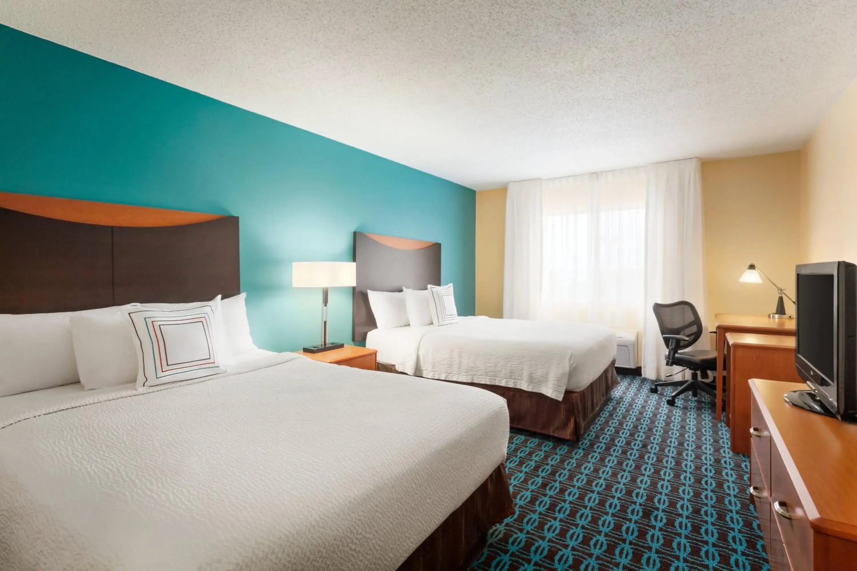 Queen Room with Two Queen Beds in Fairfield Inn & Suites Omaha East/Council Bluffs, IA Queen Room with Two Queen Beds in Fairfield Inn & Suites Omaha East/Council Bluffs, IA